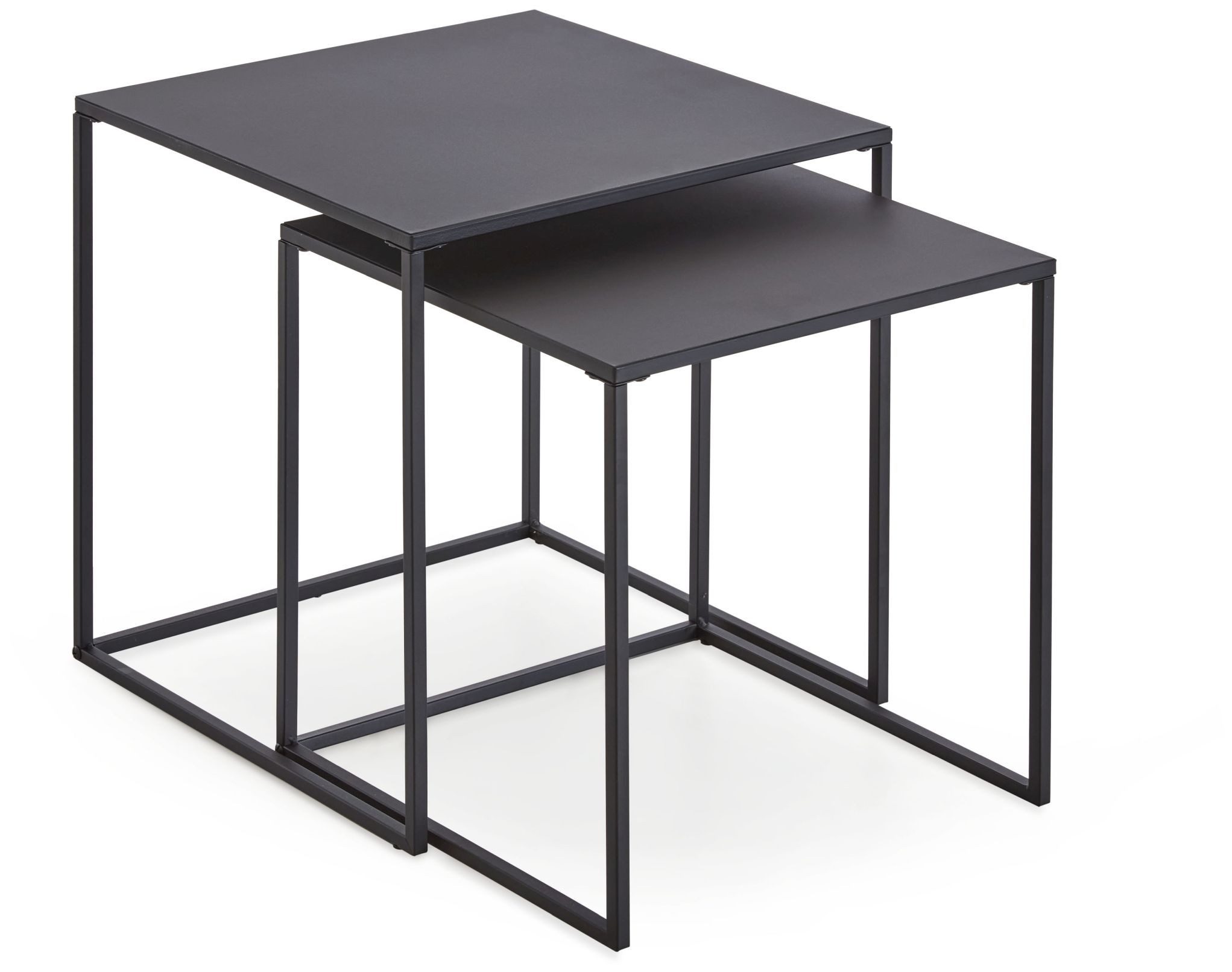 xonox.home Couchtisch Kleinmöbel (2er-Set), Beistelltische in schwarz B/H/T ca.: 38 x 41 x 38 cm
