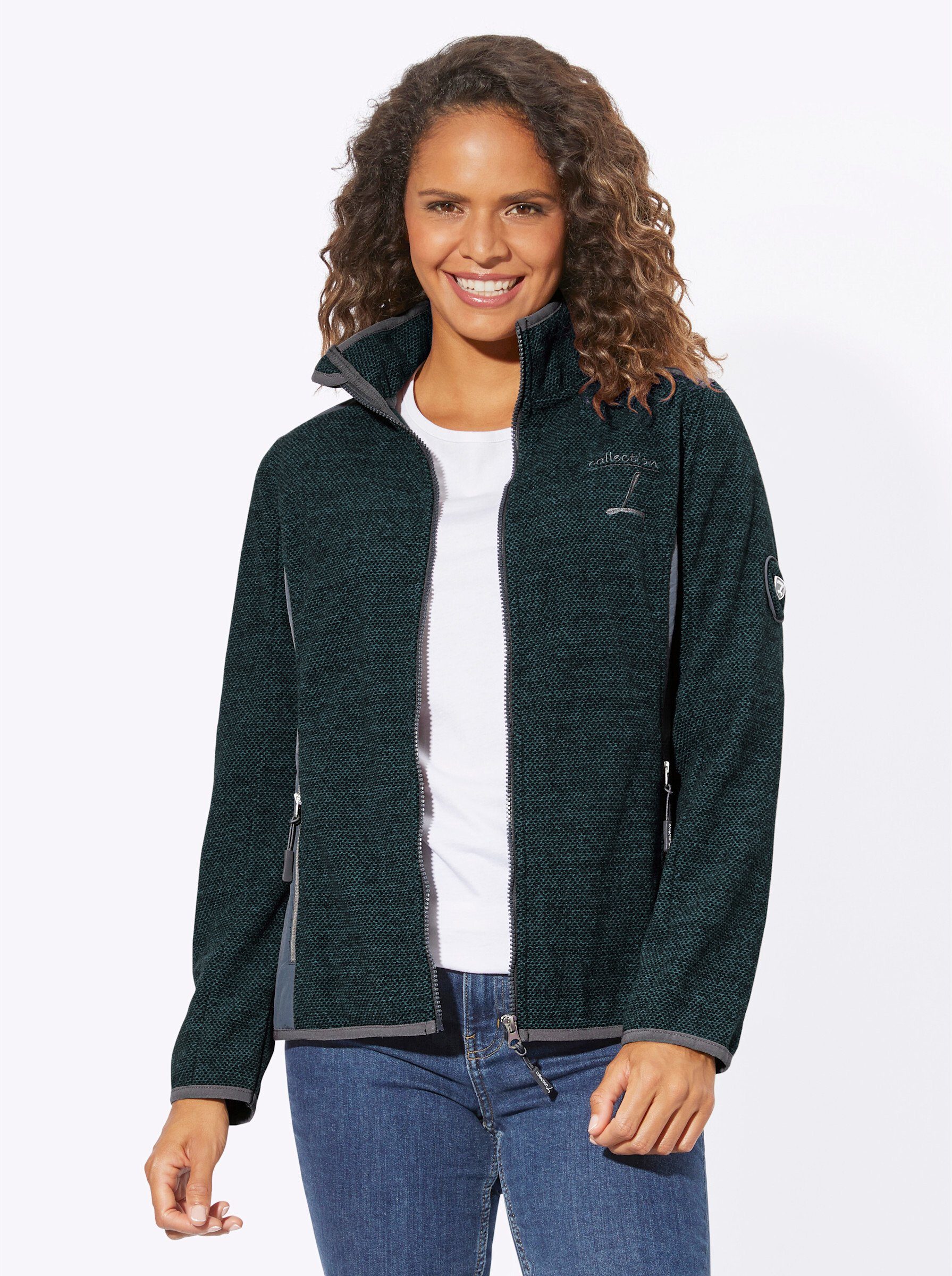 Fleecejacke Fleece-Jacke Langarm