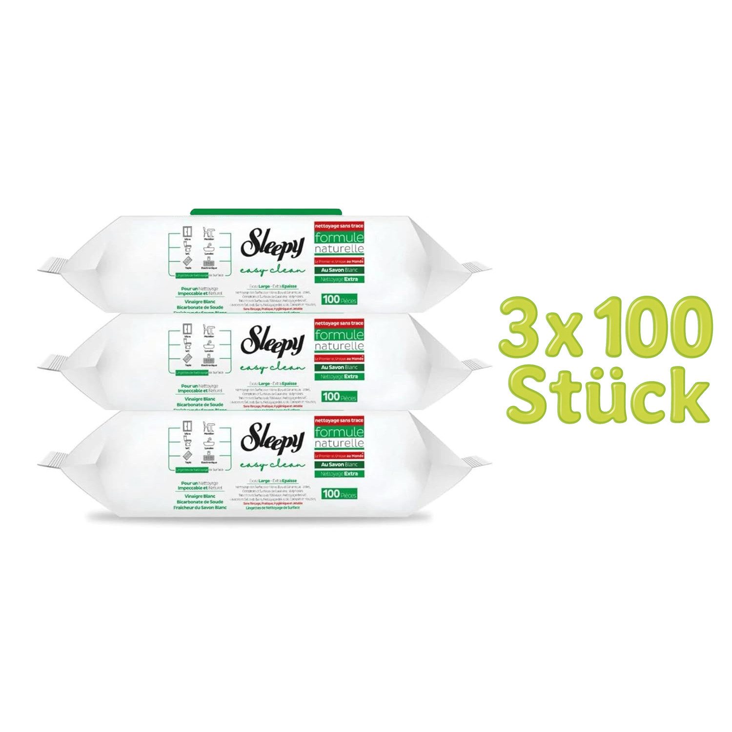 Sleepy Sleepy Reinigungstücher für den täglichen Oberflächeneinsatz Reinigungstuch (3-tlg)