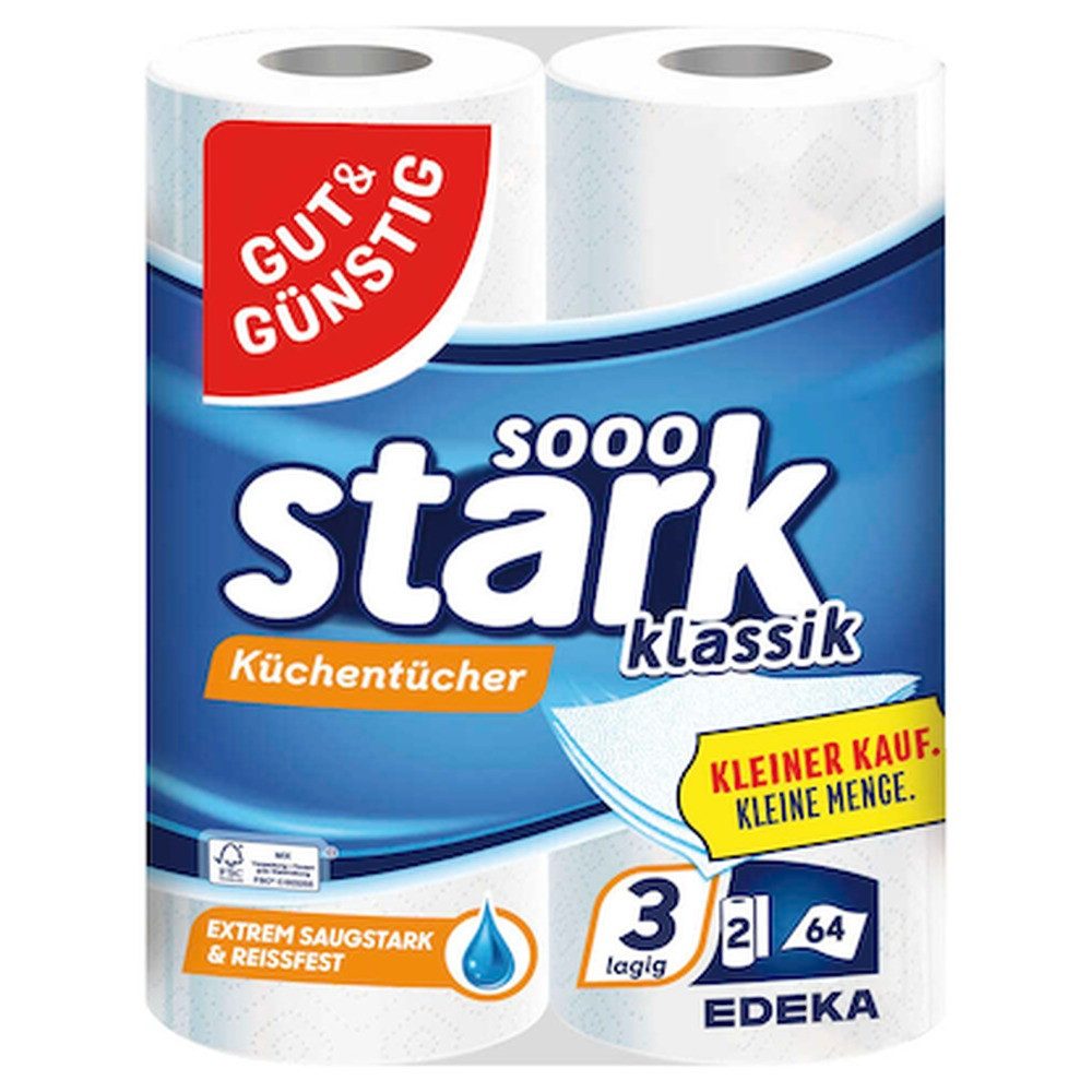 Gut & Günstig Papierküchenrolle GUT&GÜNSTIG Küchenrollen stark klassik 3-lagig