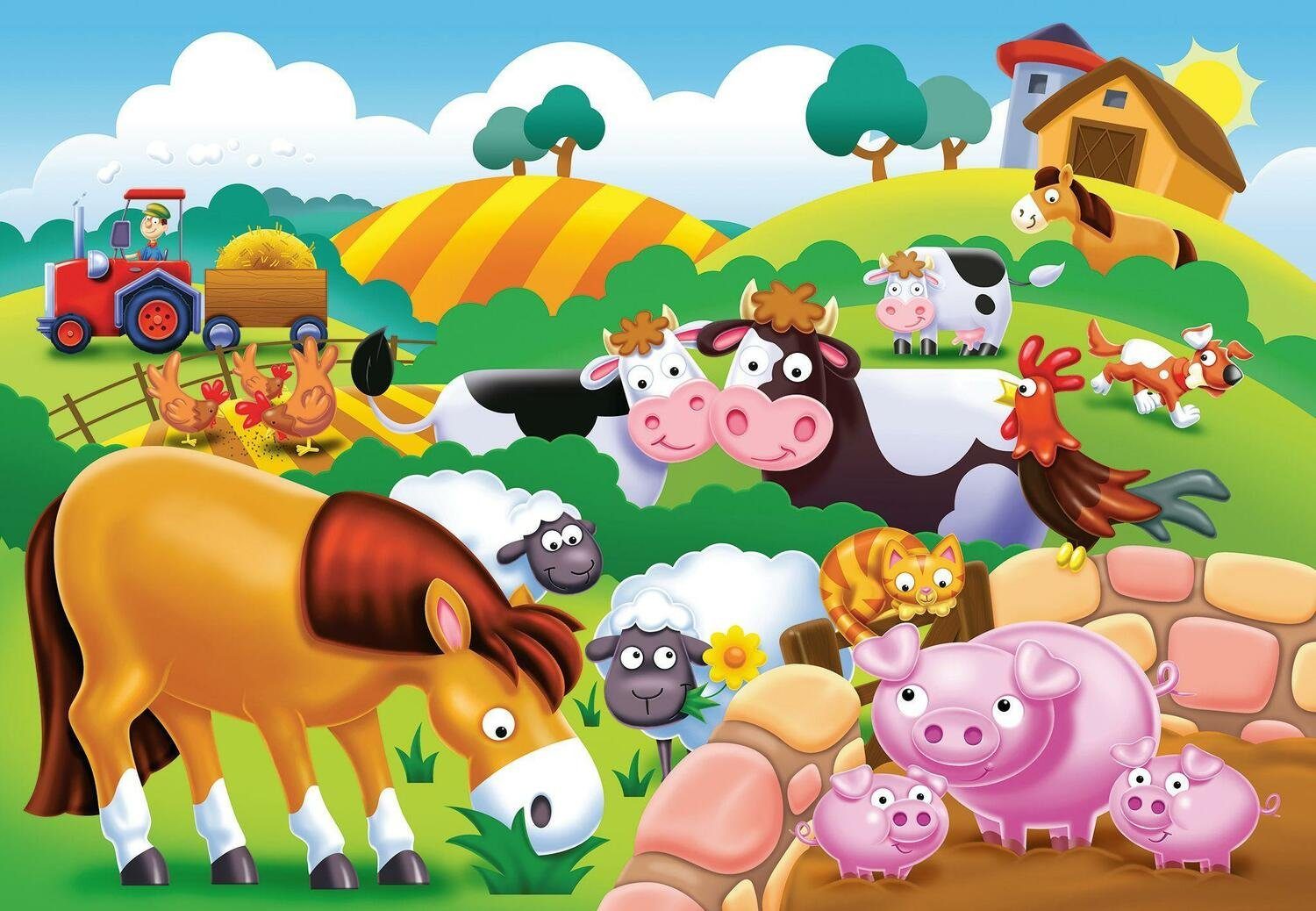 Puzzle Liebe Ravensburger 12 Puzzleteile Puzzle Teile, 12 Bauernhoftiere.