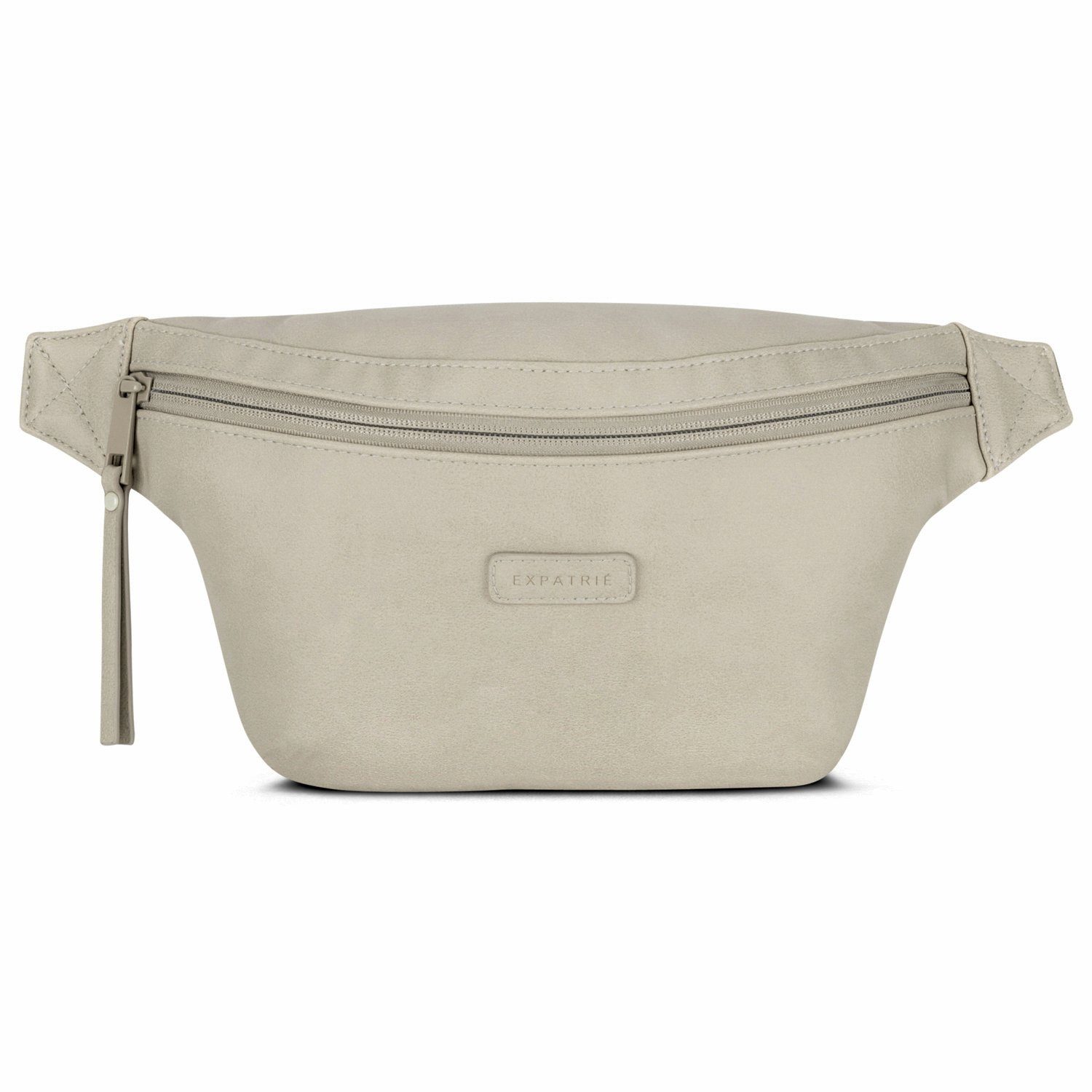 Expatrié Gürteltasche Lucie Bauchtasche Damen Cross Body Bag, Hip Bag aus Veganem Kunstleder, Wasserabweisend beige