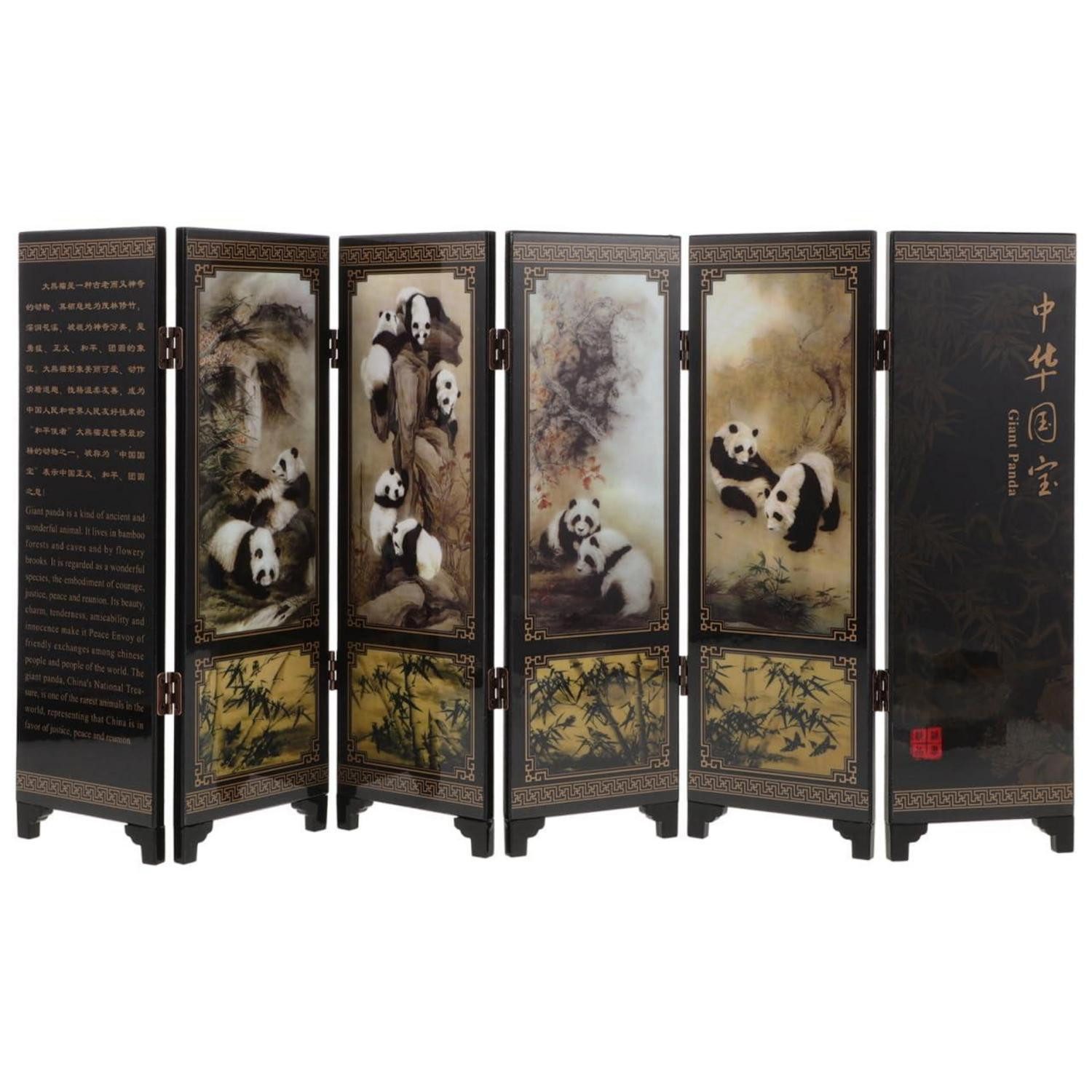 LuxusKollektion Paravent Chinesischer Paravent Mini Vintage Raumteiler (1 St)