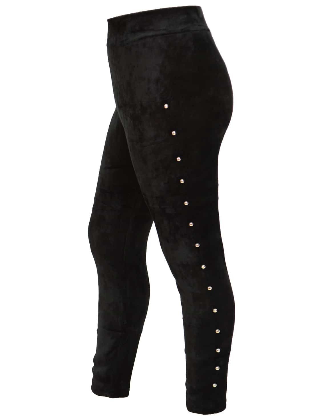 KMISSO Leggings Mädchen Nicki Thermo Hose Leggings Nieten 30533 (1-tlg) mit elastischem Bund – Bild 2 von 4