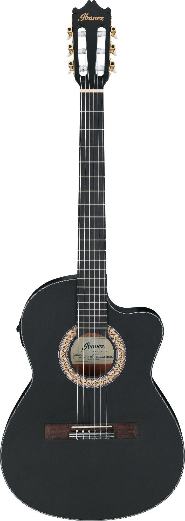 Ibanez Konzertgitarre GA5MHTCE-WK Thinline Weathered Black, 4/4, 4/4 Thinline-Konzertgitarre mit Tonabnehmer und Cutaway
