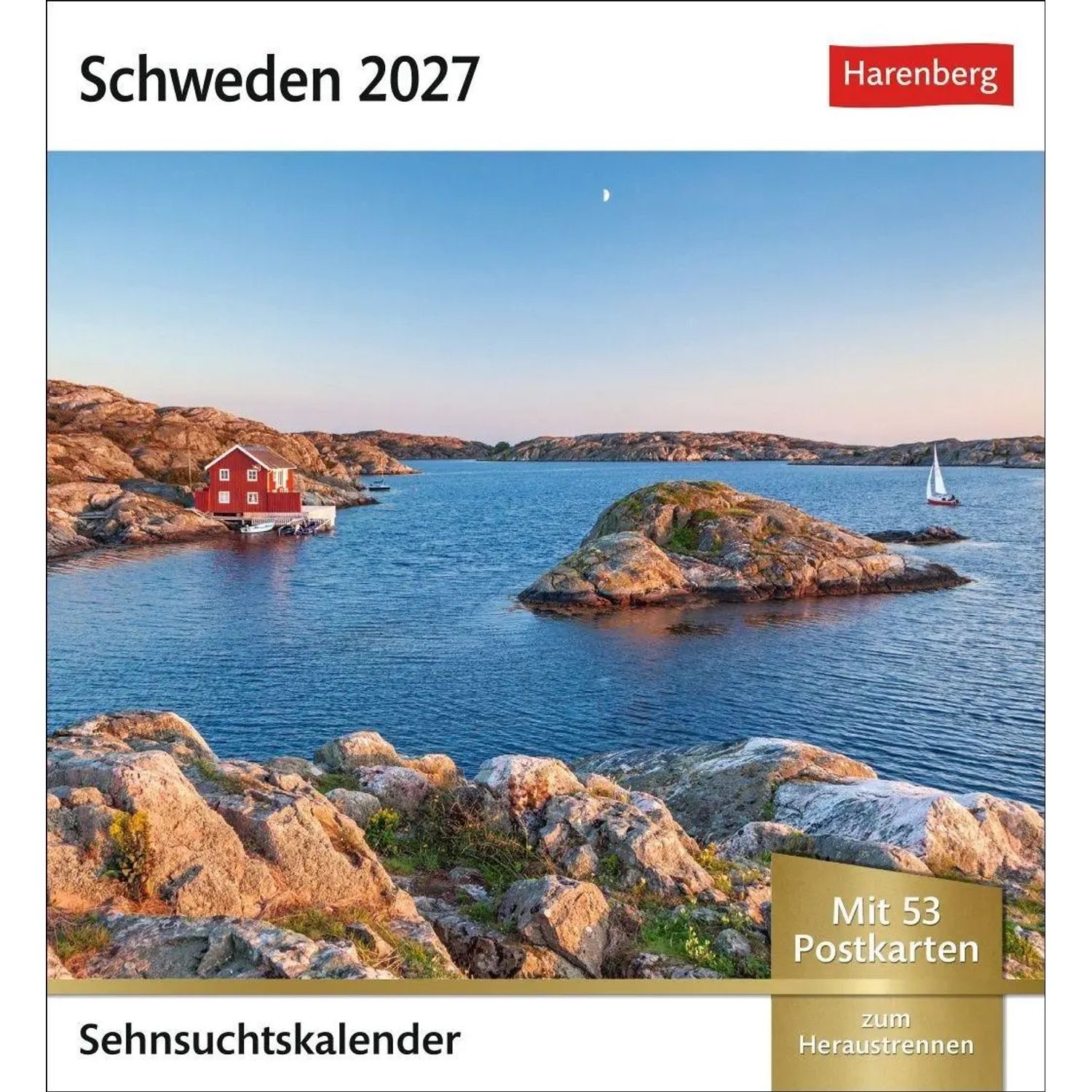 Wandkalender Schweden Sehnsuchtskalender 2027 - Wochenkalender mit 53 Postkarten