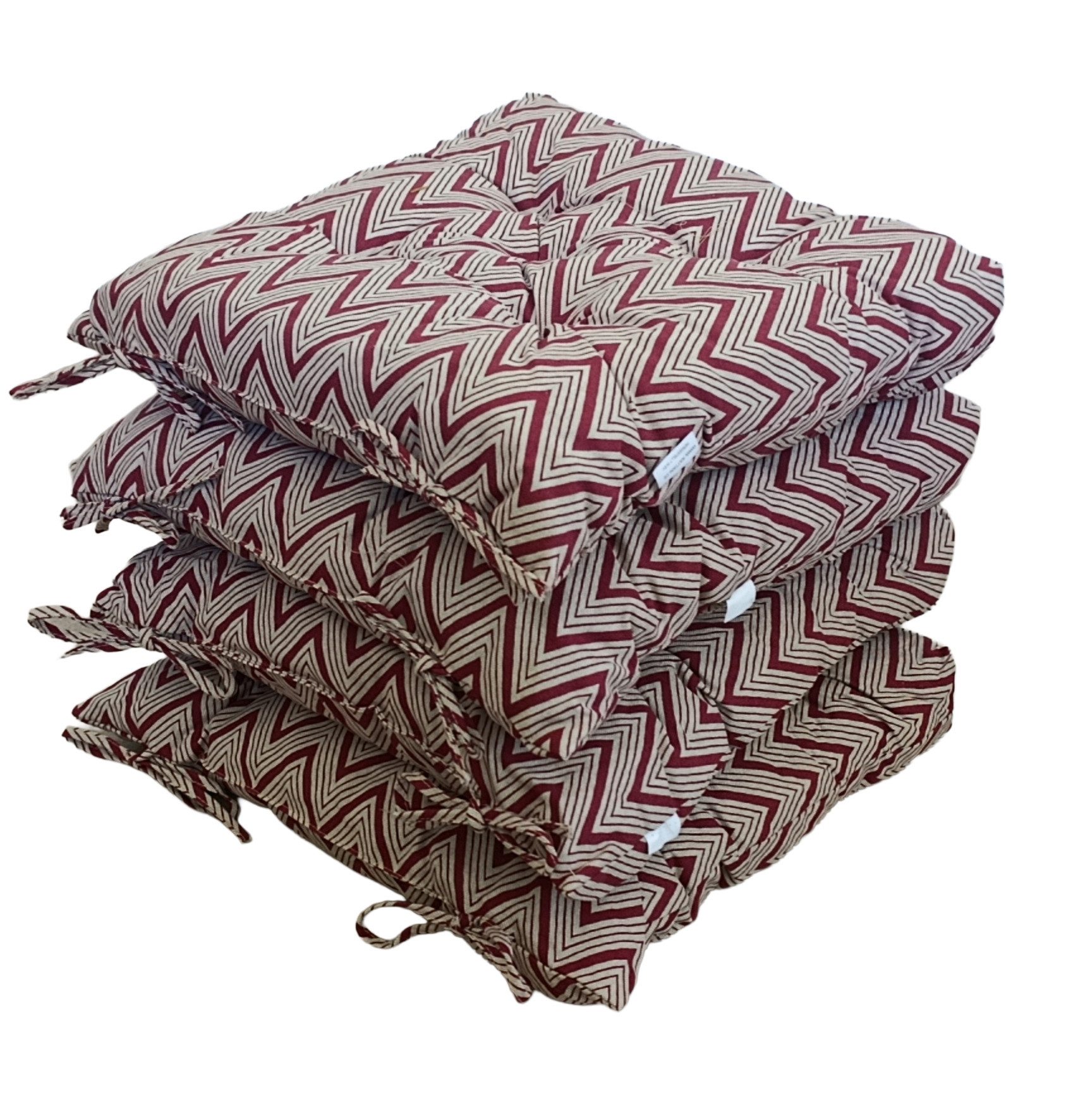 Rattani Sitzkissen 4 x Stuhlkissen Sitzkissen Klara 40 x 40 x 8 cm, 4 er Set Sitzkissen .