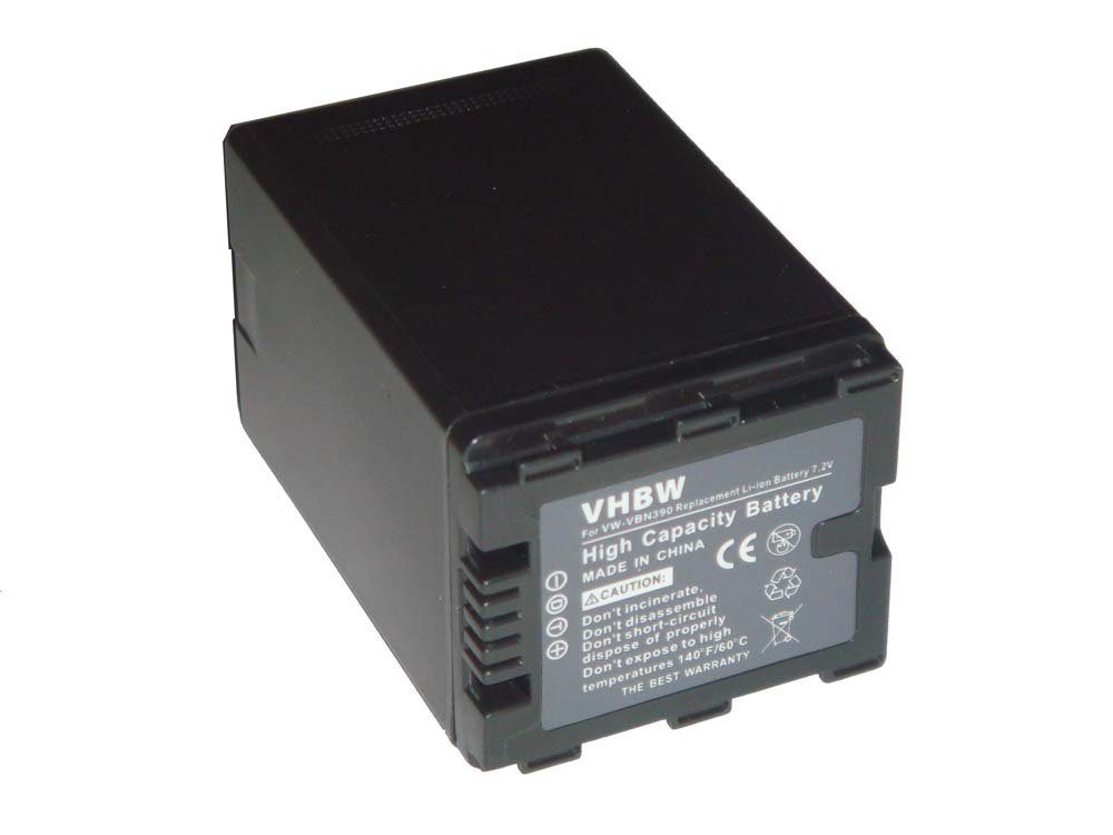 vhbw Ersatz für Panasonic VW-VBN390E-K, VW-VBN390E für Kamera-Akku Li-Ion 3300 mAh (7,2 V)