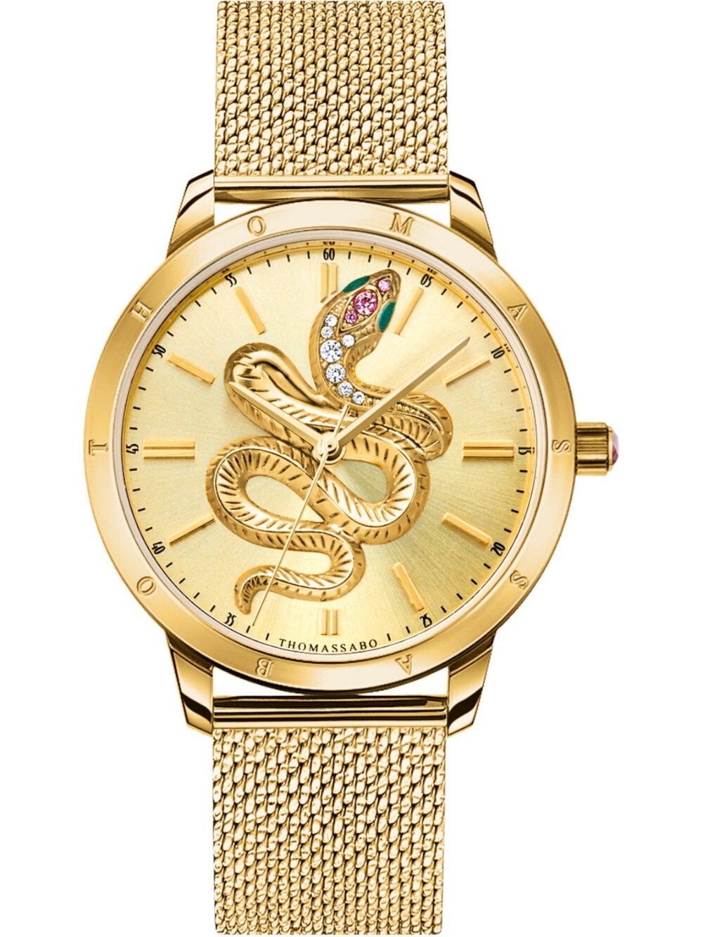 Quarzuhr Thomas Sabo WA0384-264-207 Damenuhr Schlange 33mm 5ATM Thomas Sabo WA0384-264-207 Damenuhr Schlange 33mm 5ATM