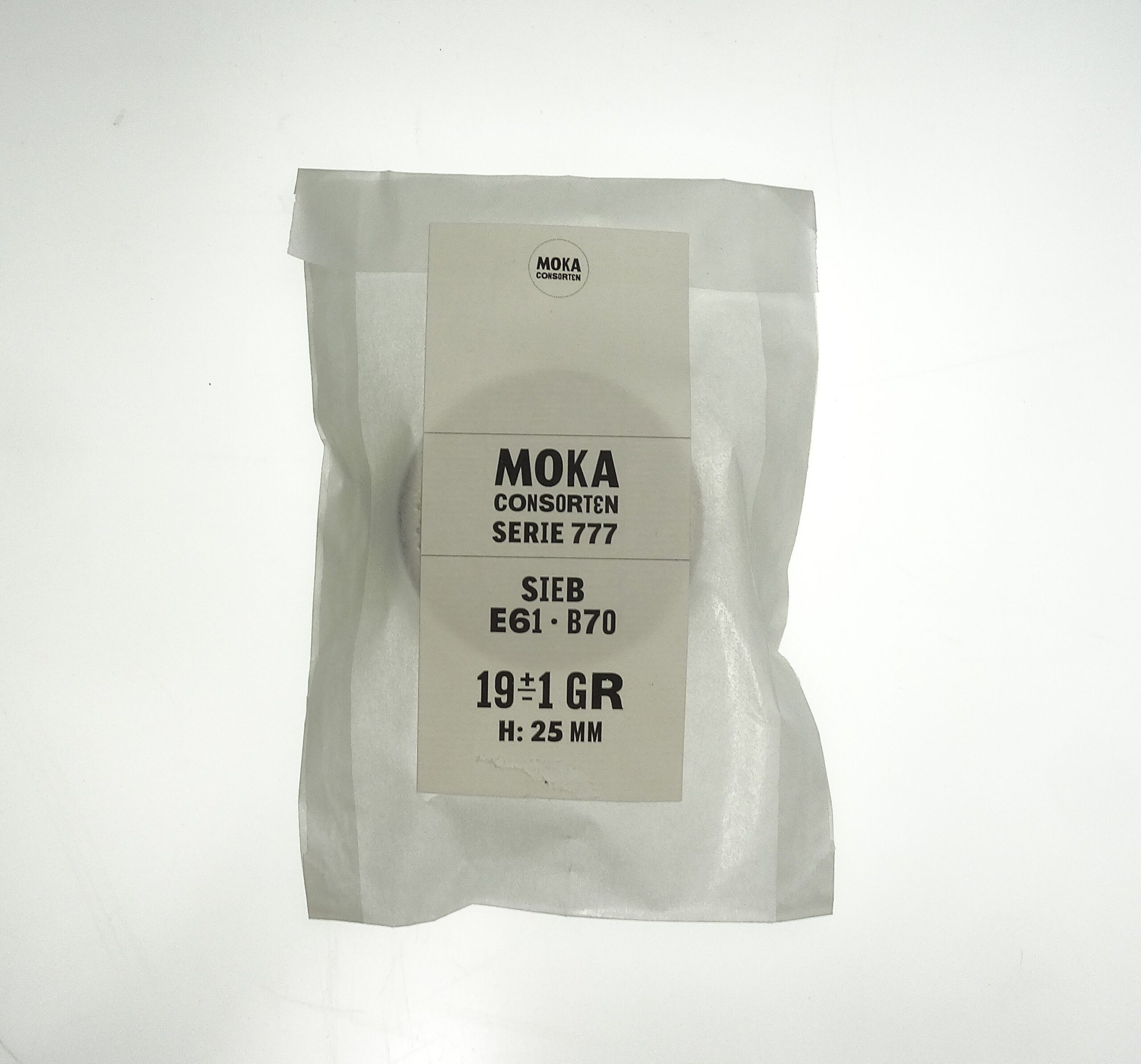 Moka Consorten Espressomaschine Moka777, Präzisions-Sieb, ridgeless, E61, 17±1 gr