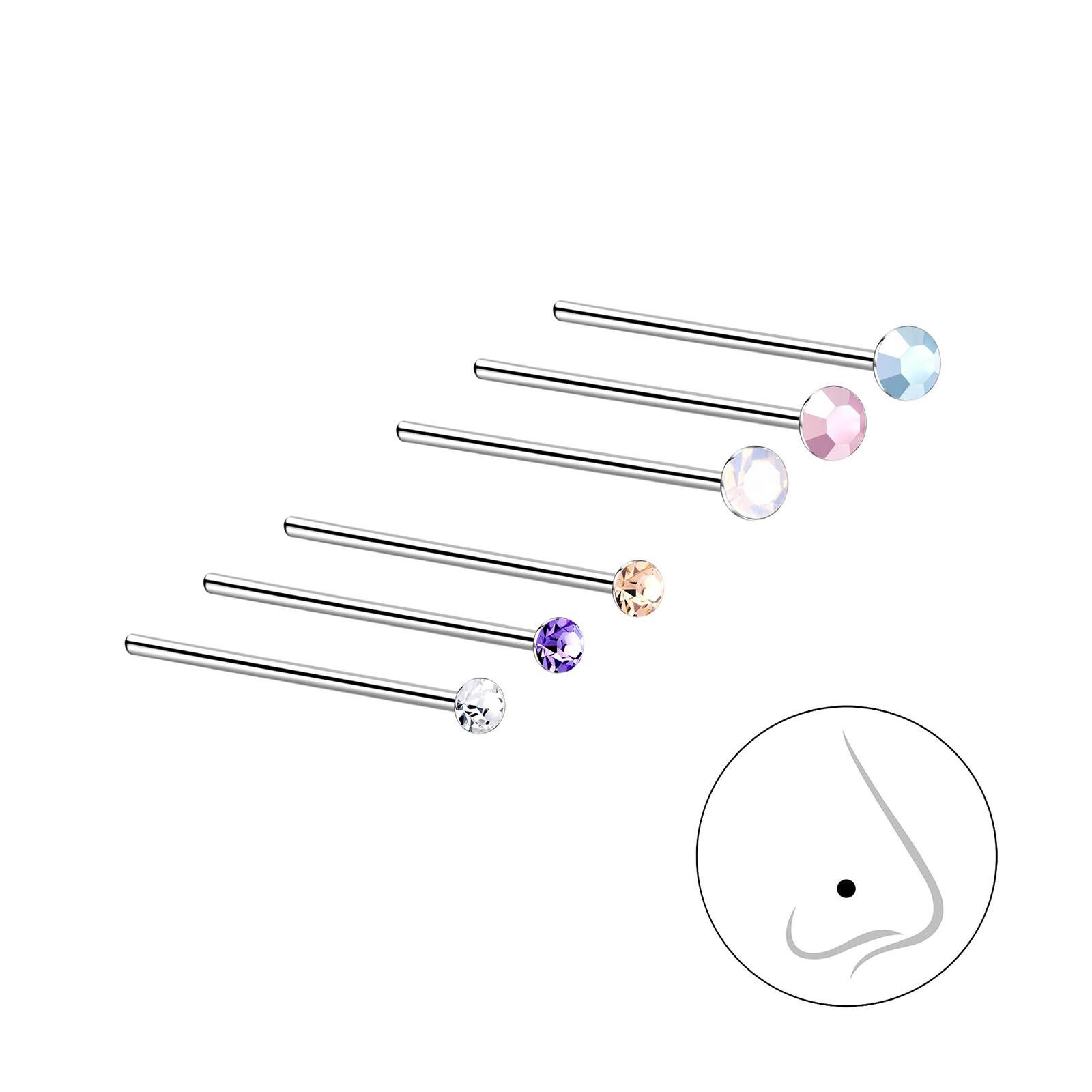 Monkimau Nasenpiercing Gemischtes Nasenstecker Set 925 Silber günstig online kaufen