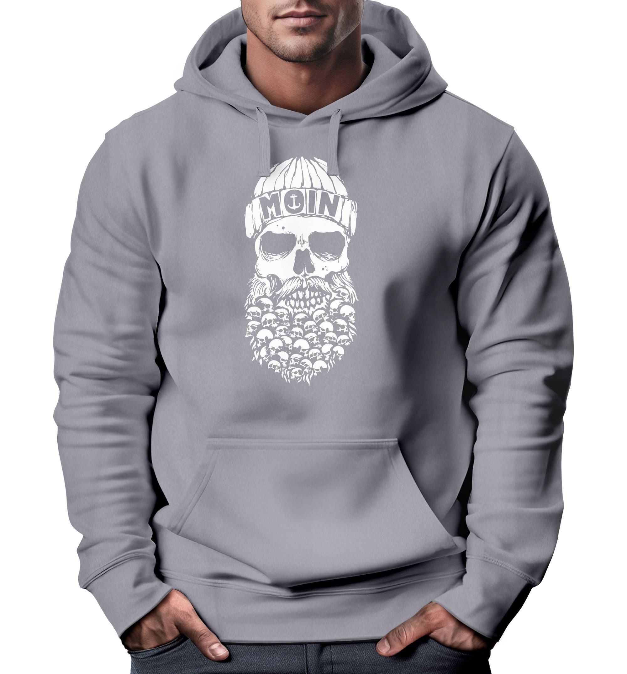 Neverless Hoodie Hoodie Herren Totenkopf Nordisch günstig online kaufen