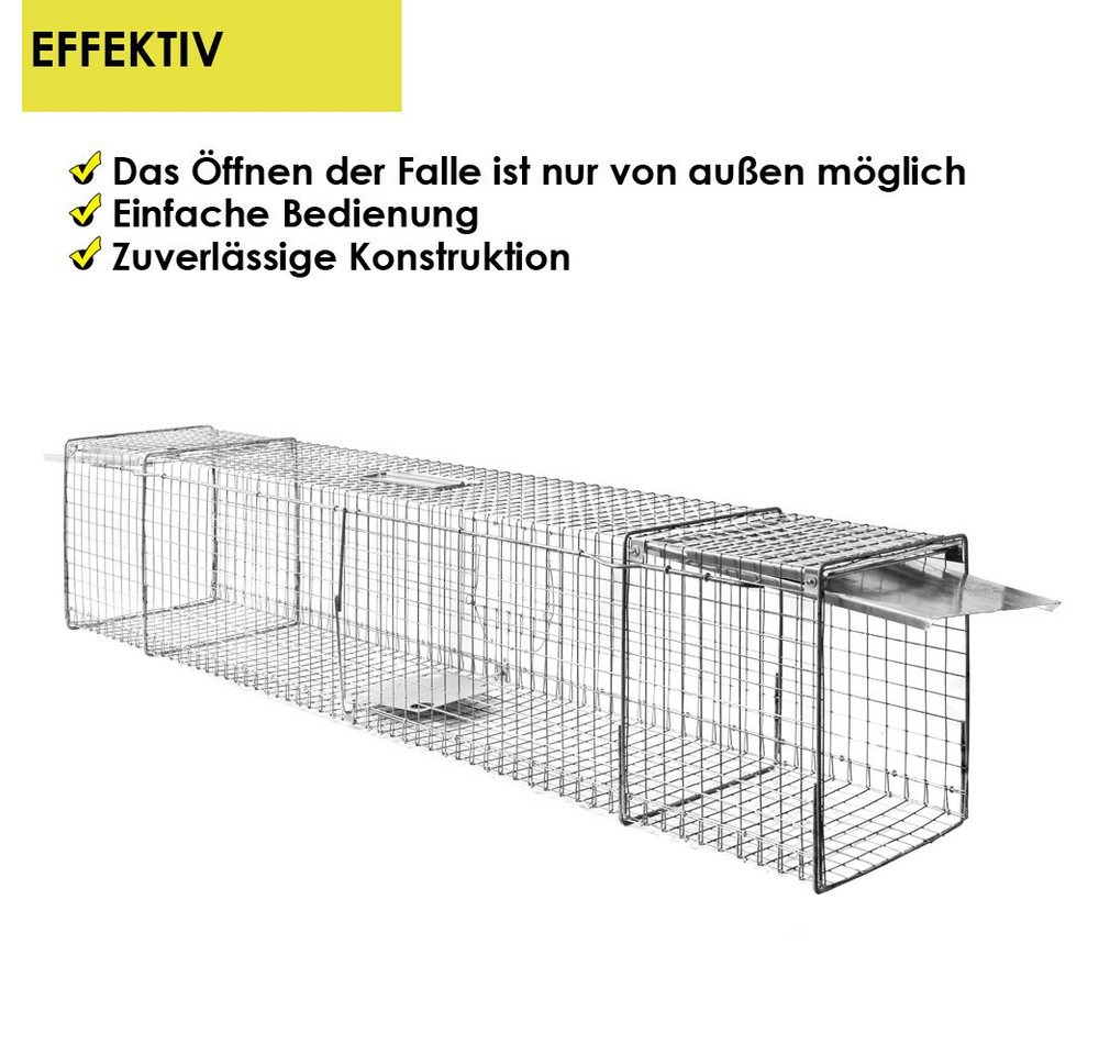 Thumbnail - Petigi Lebendfalle Tierfalle Lebendfalle Marderfalle Fuchsfalle 150 x 31 x 29 cm Heavy