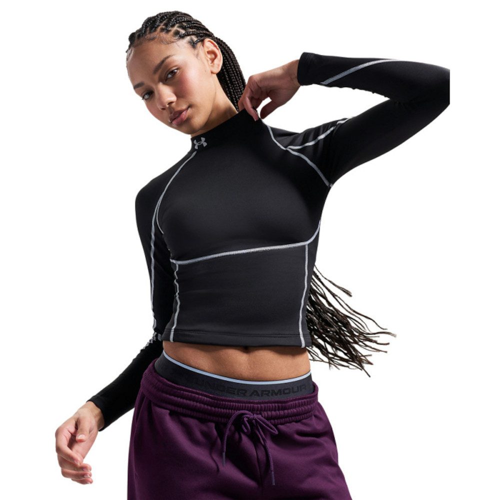 Under Armour® Trainingspullover Under Armour Golf Mock Elite ColdGear Schwarz Damen