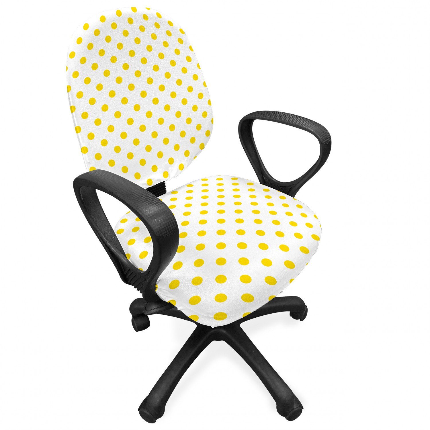 Schutzhülle dekorative Retro Picknick Yellow aus Abakuhaus, Spots Stretchgewebe, Bürostuhlhusse