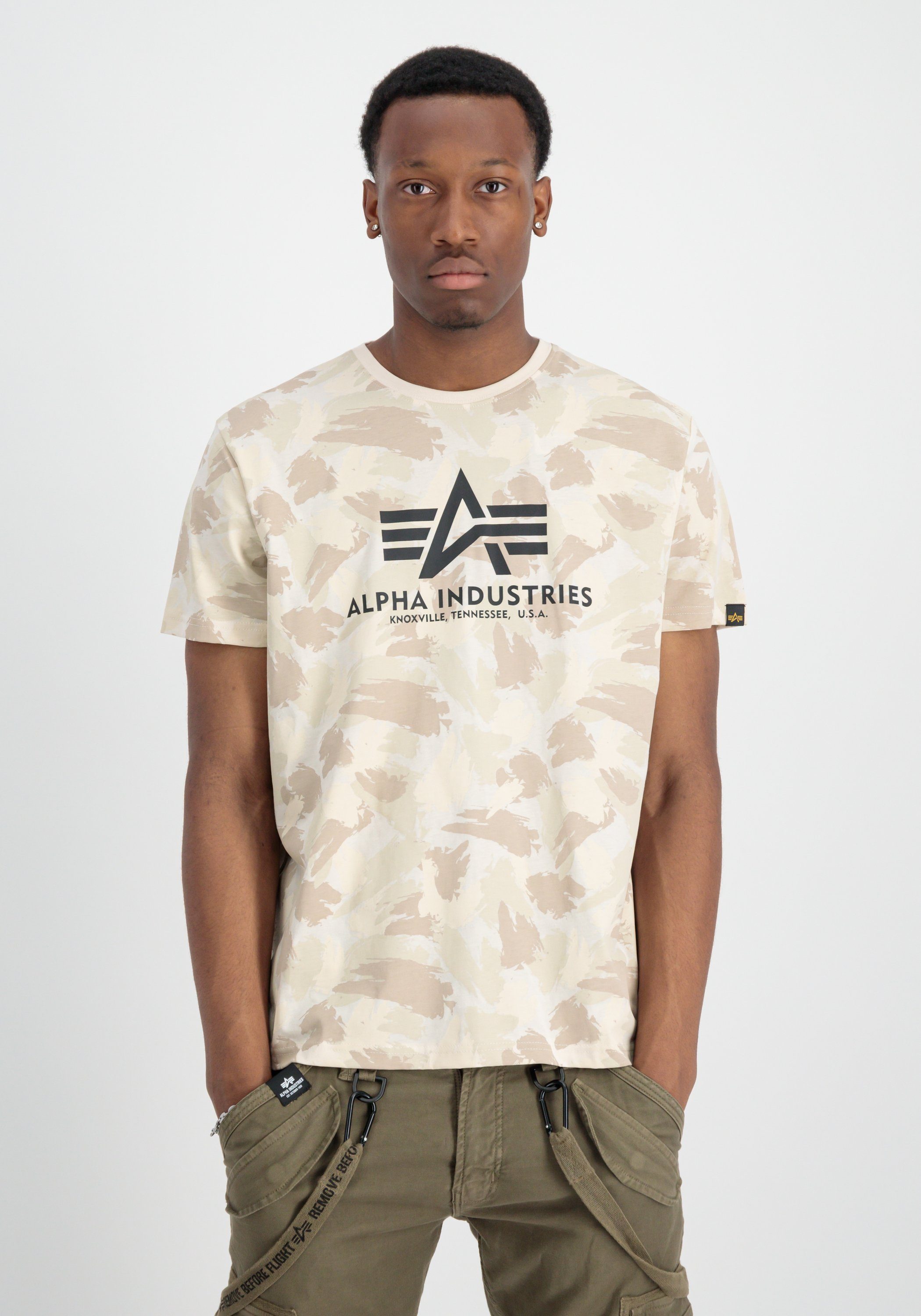 T-Shirts Basic Alpha T-Shirt Industries Industries Camo sand Men T-Shirt Alpha camo -