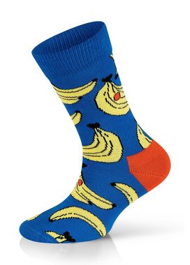Happy Socks Basicsocken 3-Pack Kids Banana Sock aus nachhaltiger Baumwolle