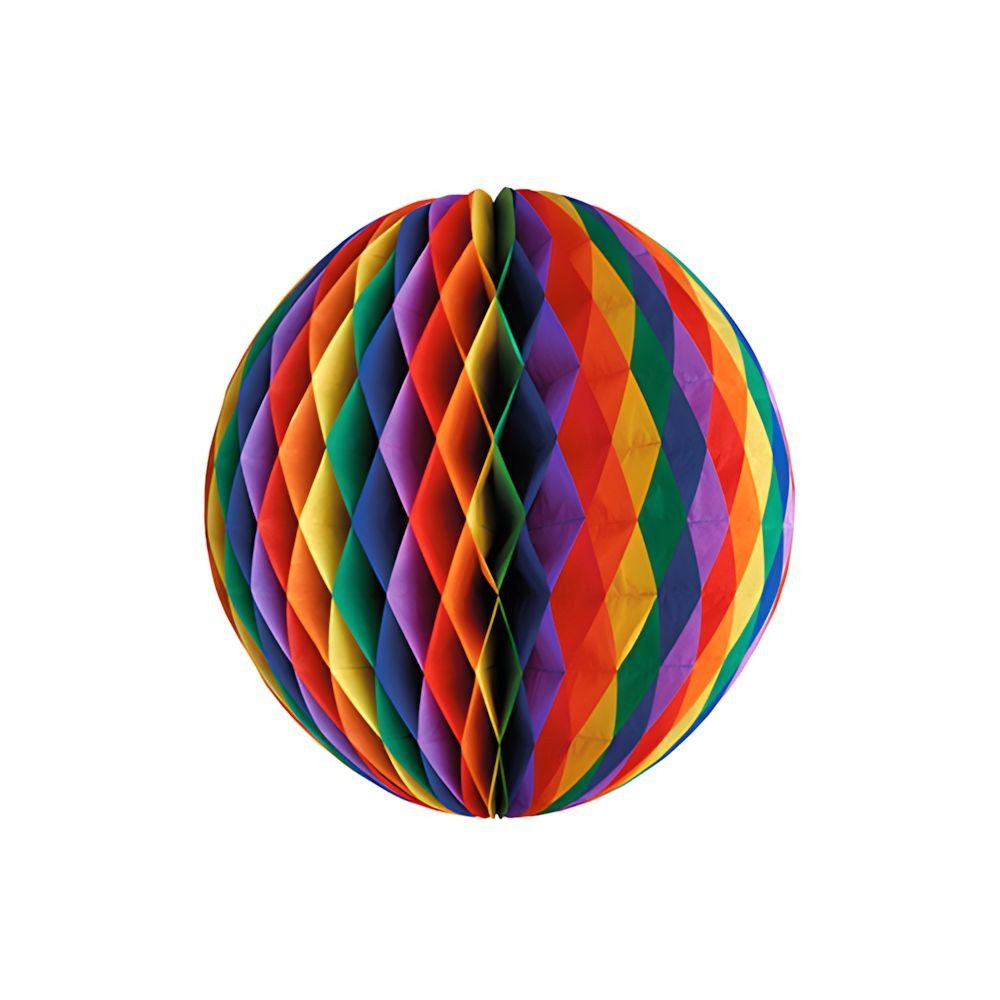 PAPSTAR Wabenball Wabenball Ø 30 cm Rainbow schwer entflammbar 10 Stk