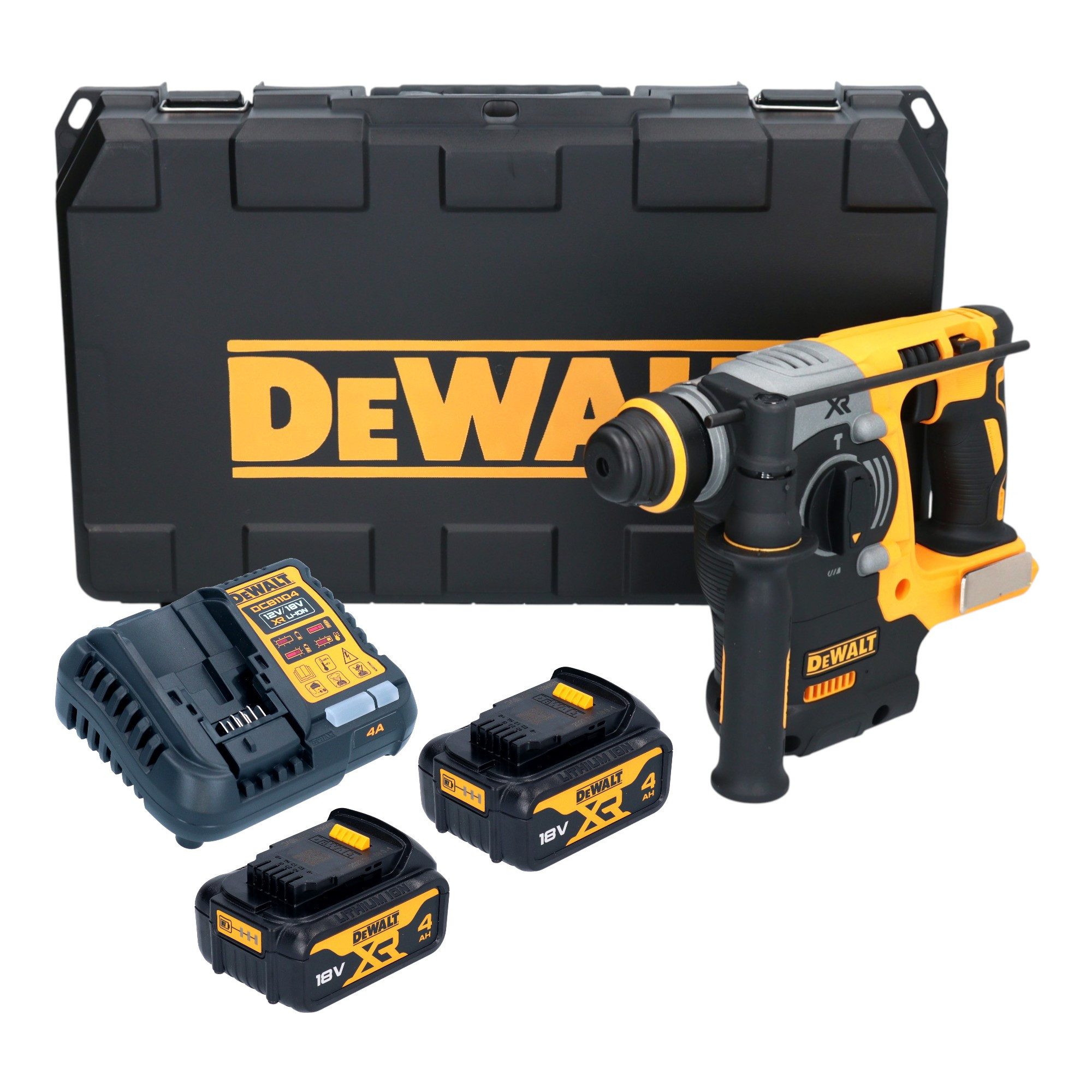 DeWalt Akku-Bohrhammer DCH 273 M2T Kombihammer 18V 2,1J + 2x Akku 4,0Ah + Lader + Koffer