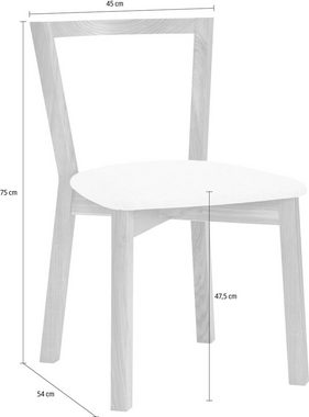 Woodman Stuhl Edda (Set), im 2er Set, Gestell aus massiver Eiche