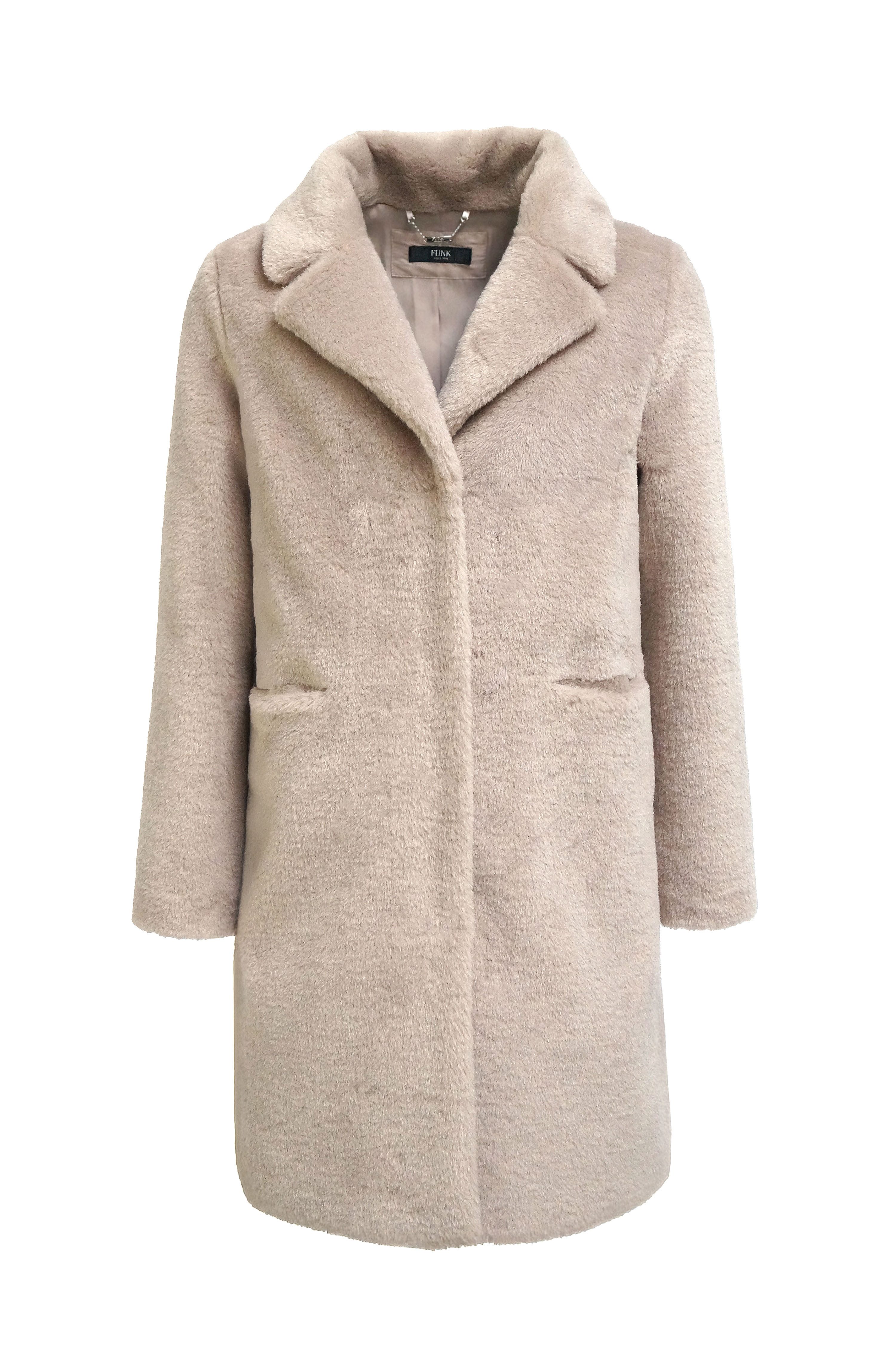 FUNK since 1776 Fellimitatmantel in kuscheliger Lammoptik mit stylischem Re günstig online kaufen