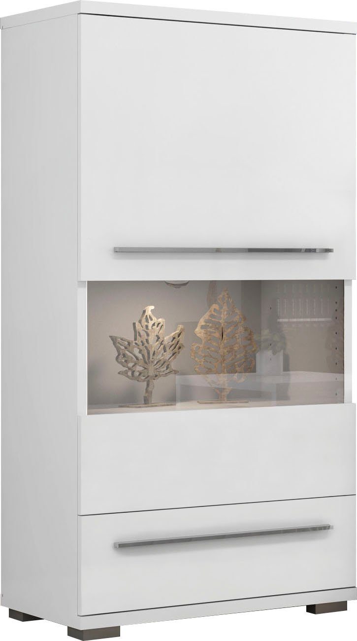 OTTO home Highboard Piano Vitrine (H/B/T): 123/69/40,2cm), UV lackiert, Soft-Close Funktion