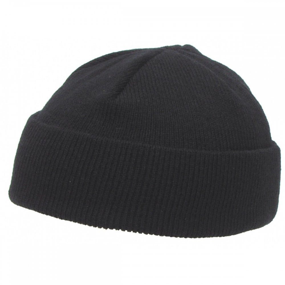 MFH Beanie Rollmütze, Polyacryl, schwarz, fein gestrickt, extra kurz (Packu günstig online kaufen