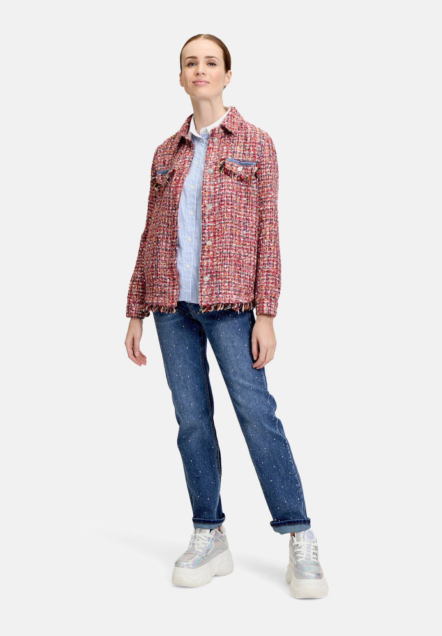 Cartoon Regular-fit-Jeans Damen mit Strass