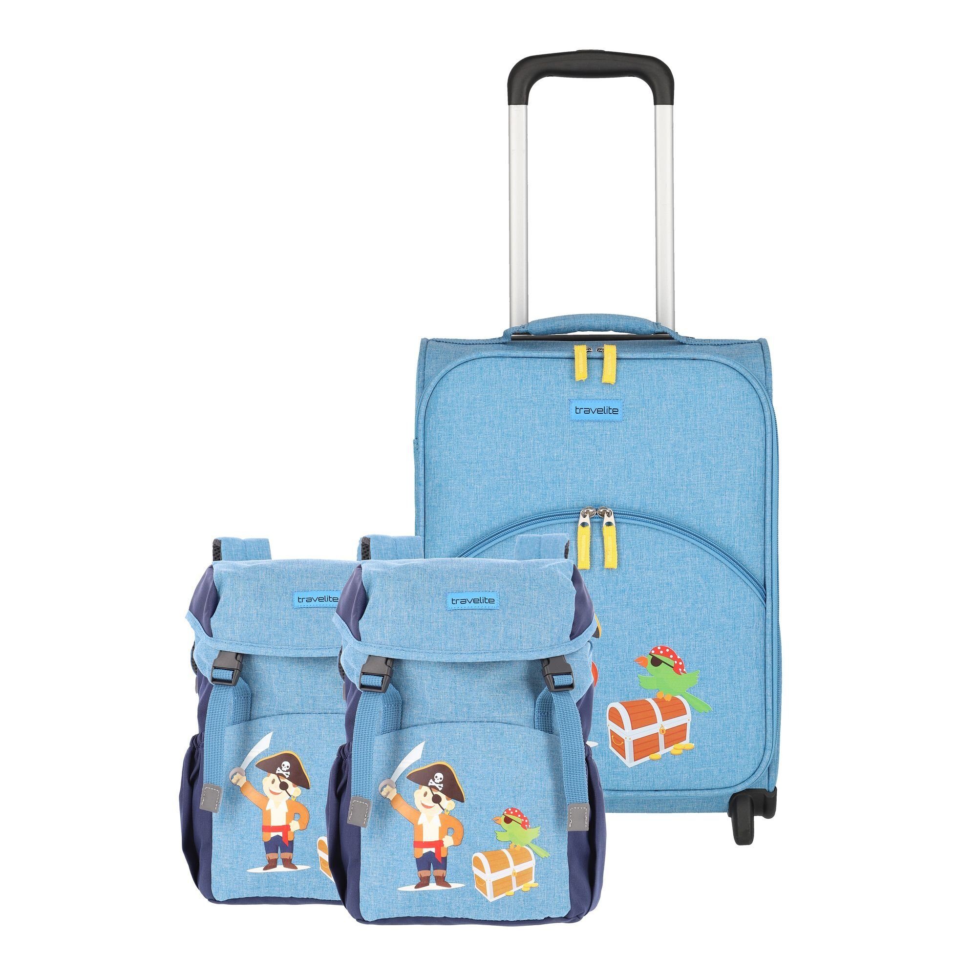 travelite Kinderkoffer Youngster, 2 Rollen, Polyester pirat