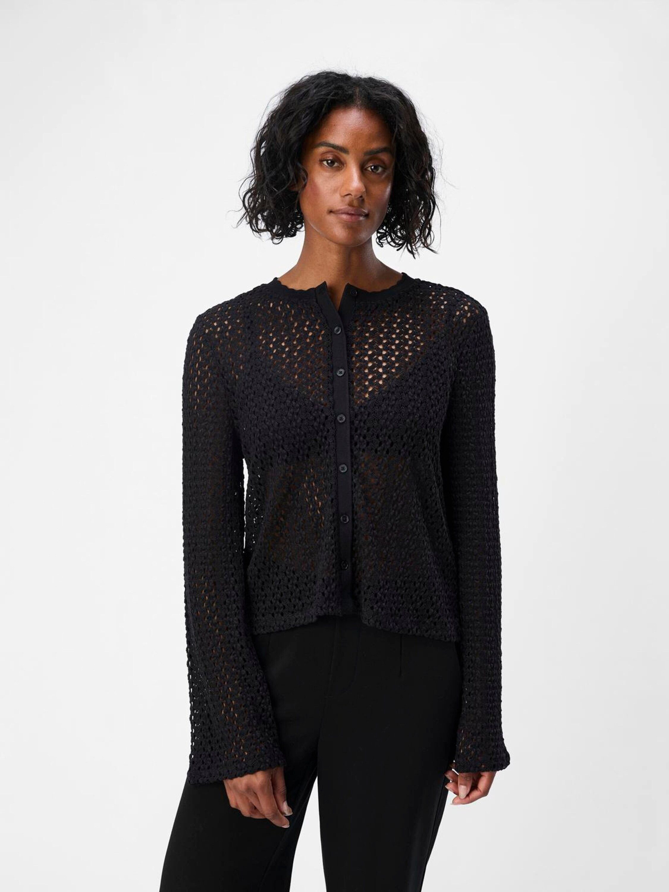 Object Strickjacke (1-tlg) Lochmuster