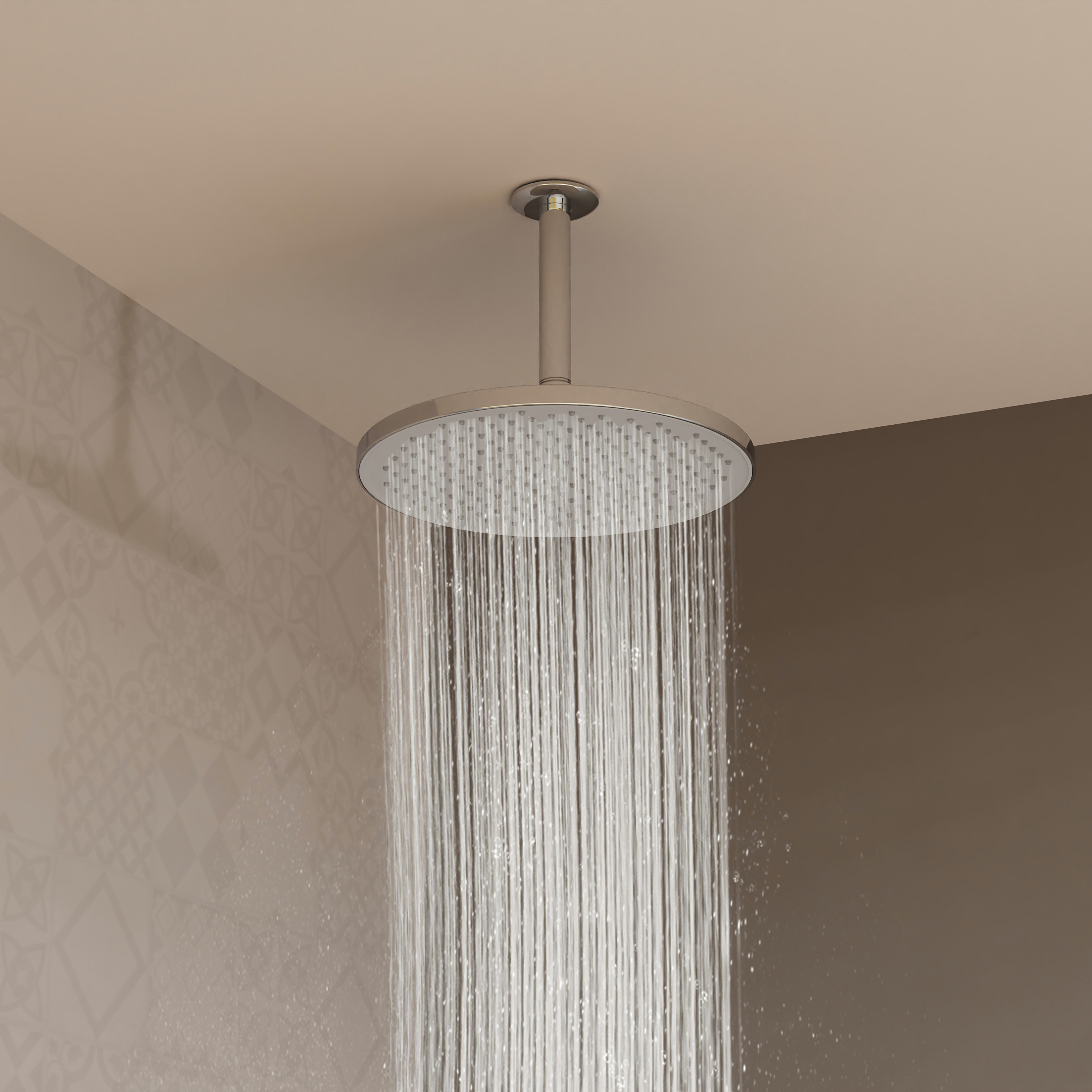 Schütte Brausegarnitur KARIBIK, Brause-Komplettset, schwarz matt, für die Dusche, Überkopfbrauseset