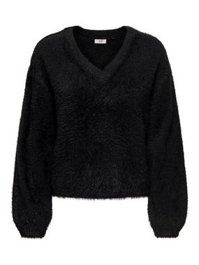 JACQUELINE de YONG Strickpullover Weicher Strick Pullover Stretch Struktur Sweater 6575 in Schwarz