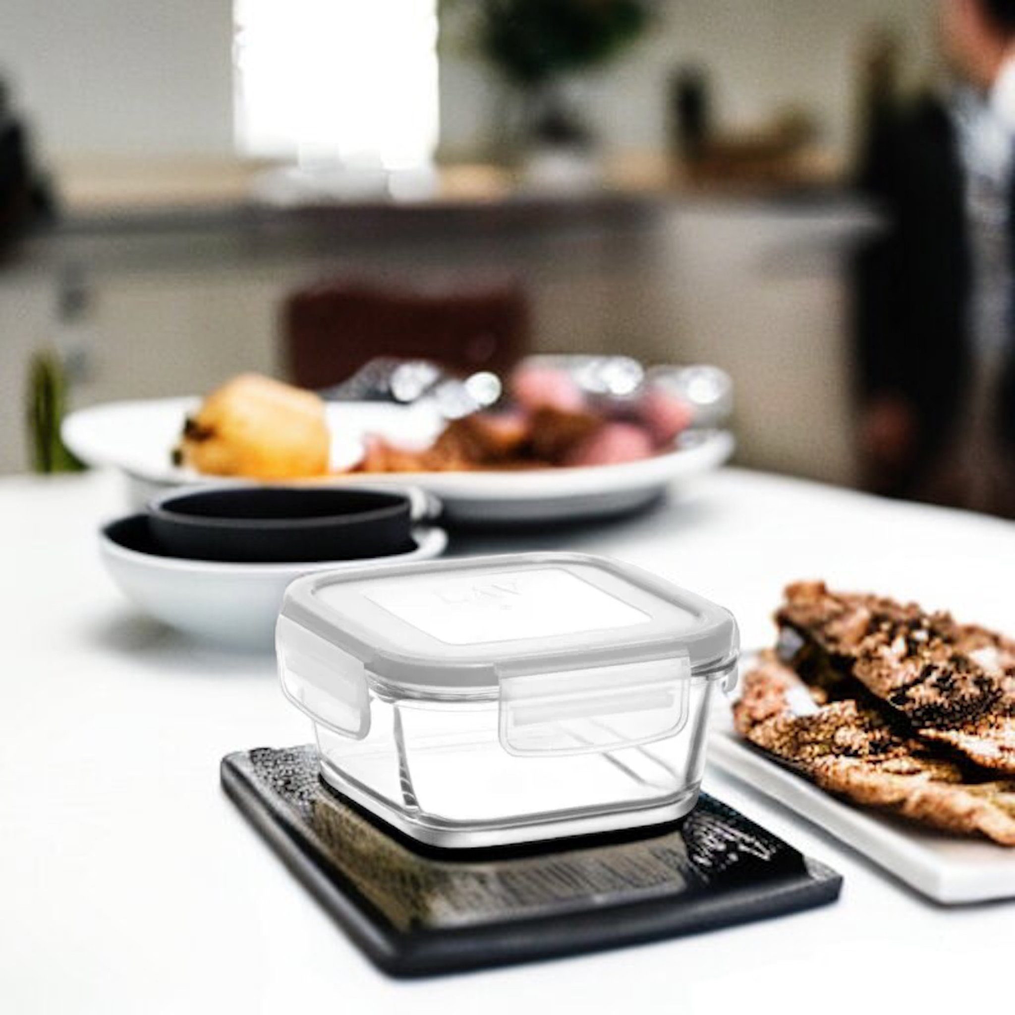 LAV Frischhaltedose LAV Fresco Glasbehälter mit Deckel – 375 ml (12 3/4 oz), 1er Set, Glas