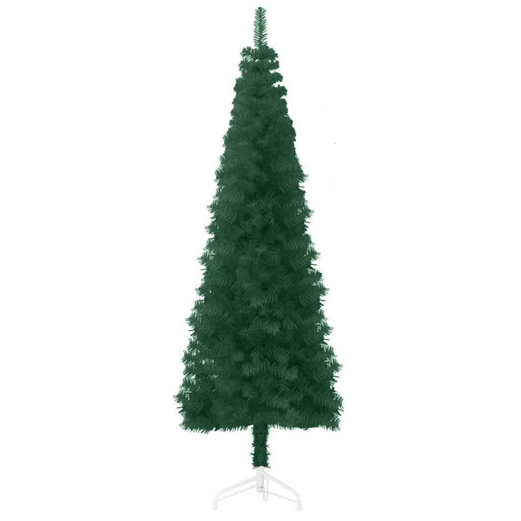 240 Künstlicher cm Weihnachtsbaum Künstlicher furnicato Grün Ständer Halb-Weihnachtsbaum mit Schlank