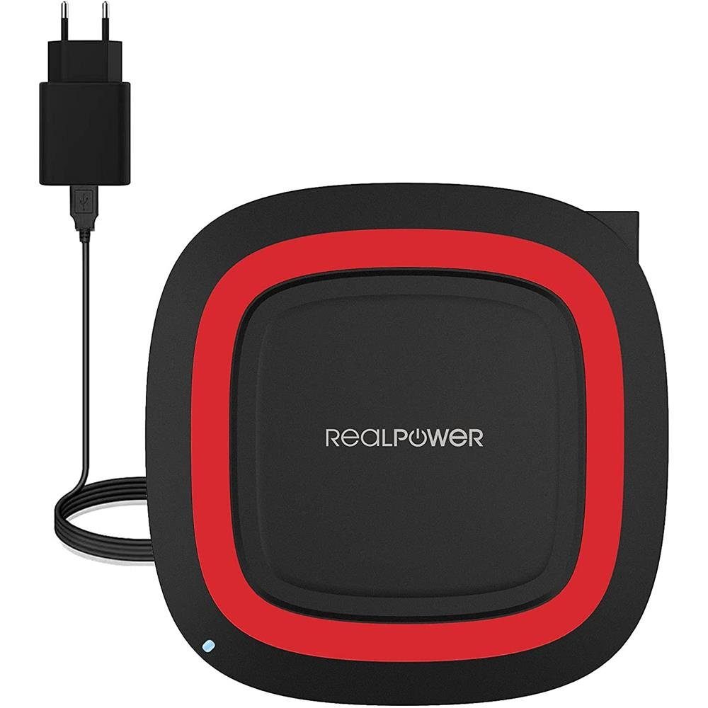Realpower FreeCharge-10 Kabellose Ladestation für Smartphones Ladestation (1-tlg., FreeCharger-10, Schnellladeadapter, Micro USB Kabel, Schnellladeadapter, Micro USB Kabel, Indusktionsladegerät)