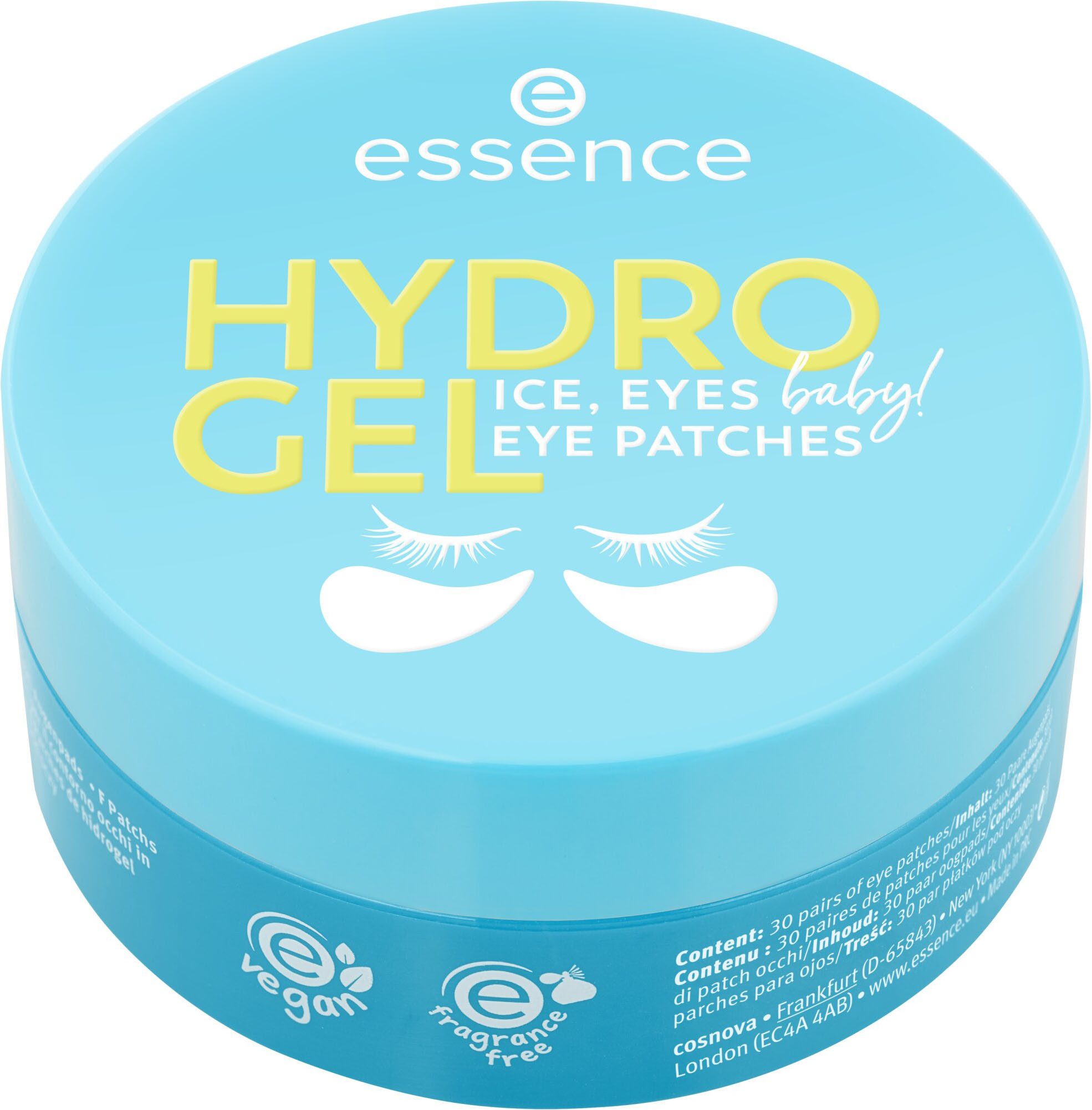 Augenpflege-Set HYDRO GEL eye patches ICE, EYES, baby! 30 Pairs