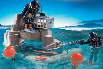 Playmobil® Spielwelt 70011 SEK-Taucheinsatz Polzei-Einsatz, Unterwasser-Spielzeug Super-Set, SEK-Team Spielszene mit zwei Figuren