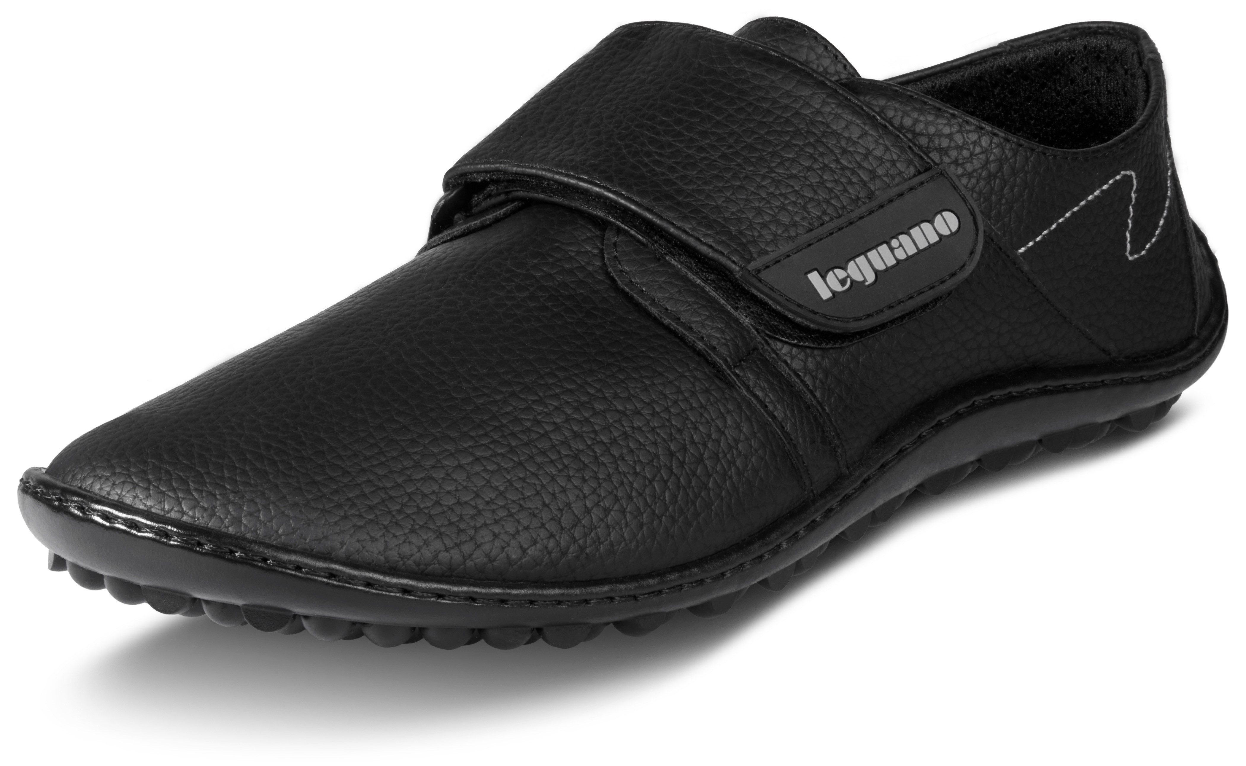 Leguano NERON Barfußschuh, Klettschuh, Bequemschuh, Flats mit praktischem Klettverschluss