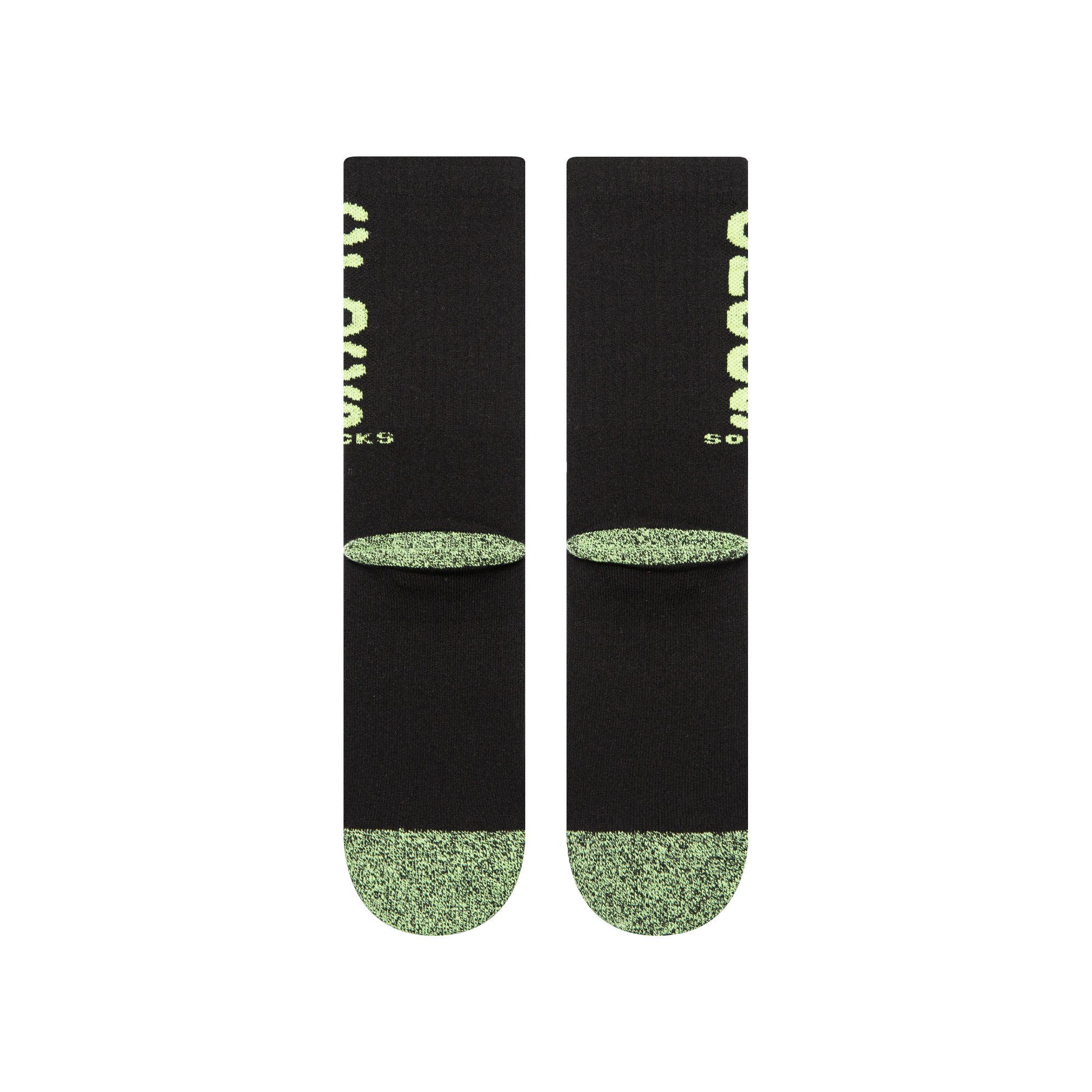 Logo mit Glow Socks Crew neonfarbener Crocs Crocs (1-Paar) Freizeitsocken Schrift