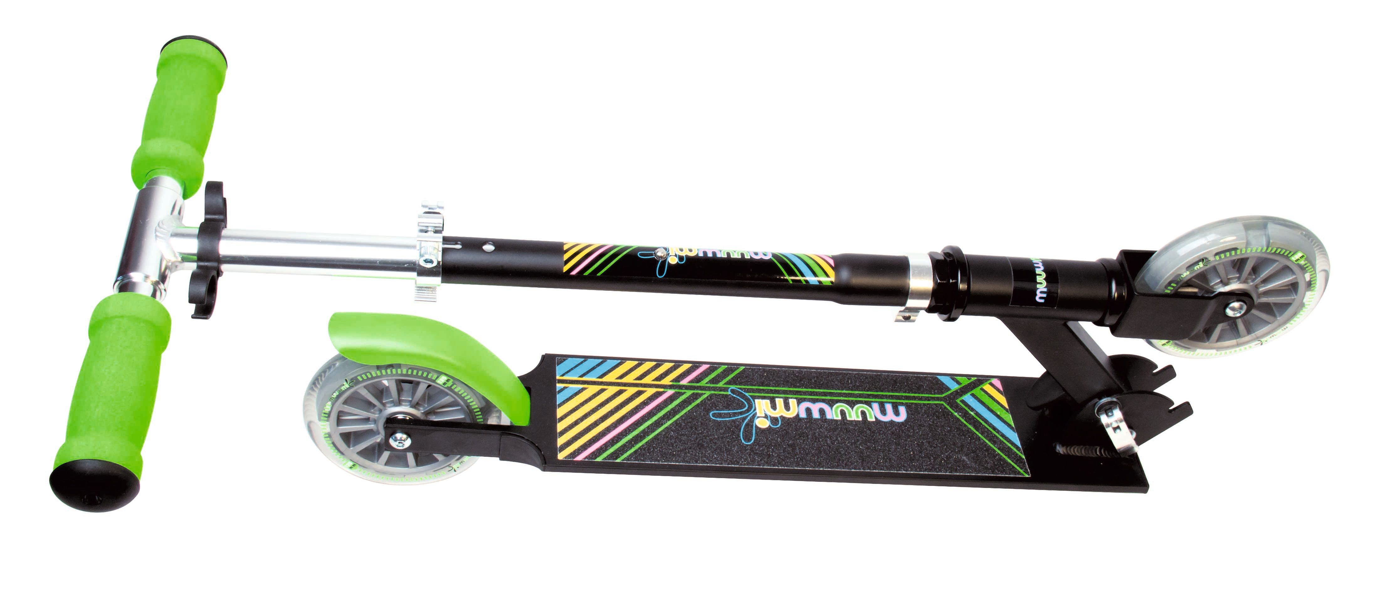 Muuwmi Scooter Aluminium Scooter 125 mm mit Leuchtrollen