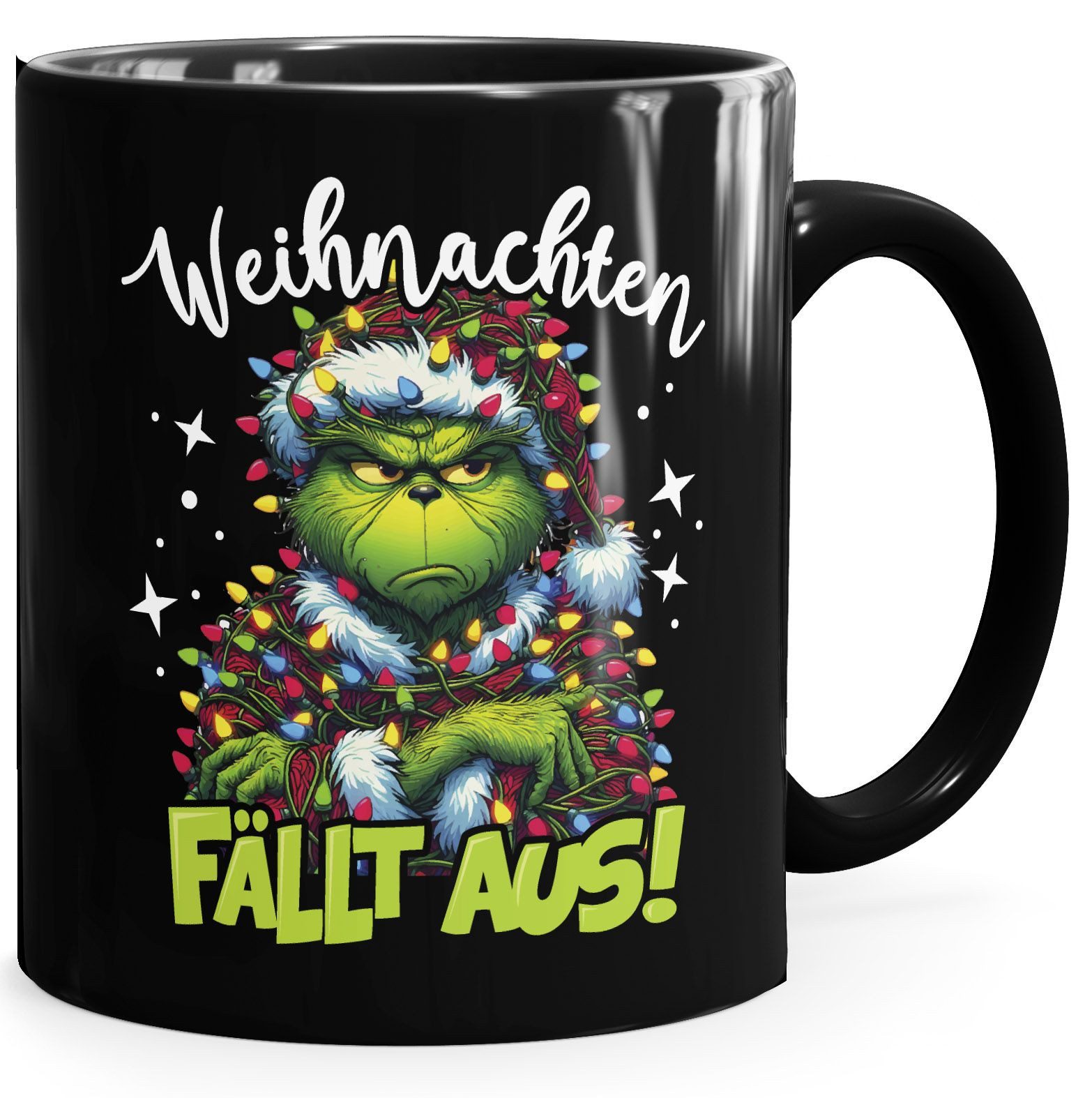 Tasse Tasse Weihnachten fallt aus Grinch Geschenkidee Weihnachtsmuffel