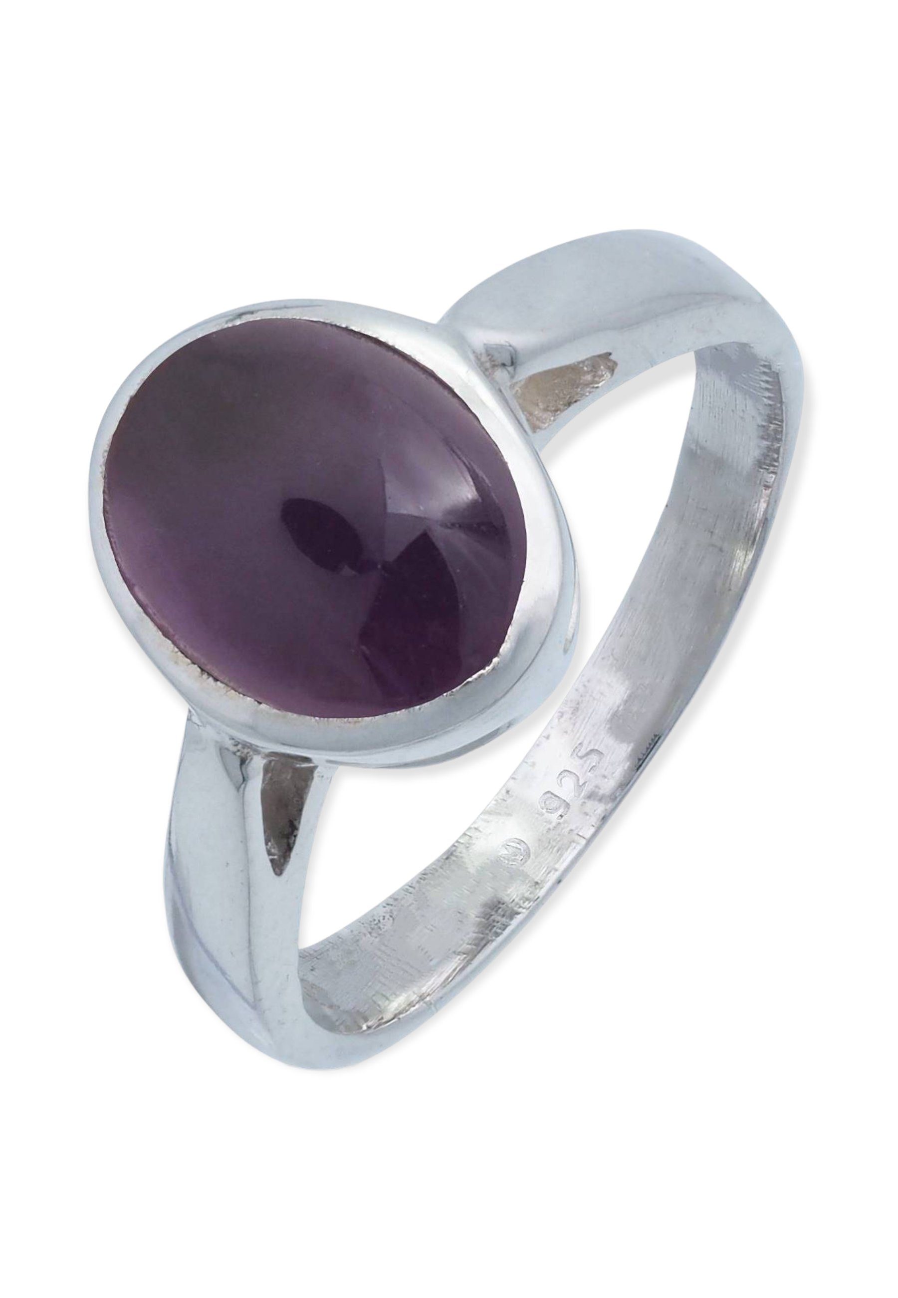 mantraroma Silberring 925er Silber mit Amethyst