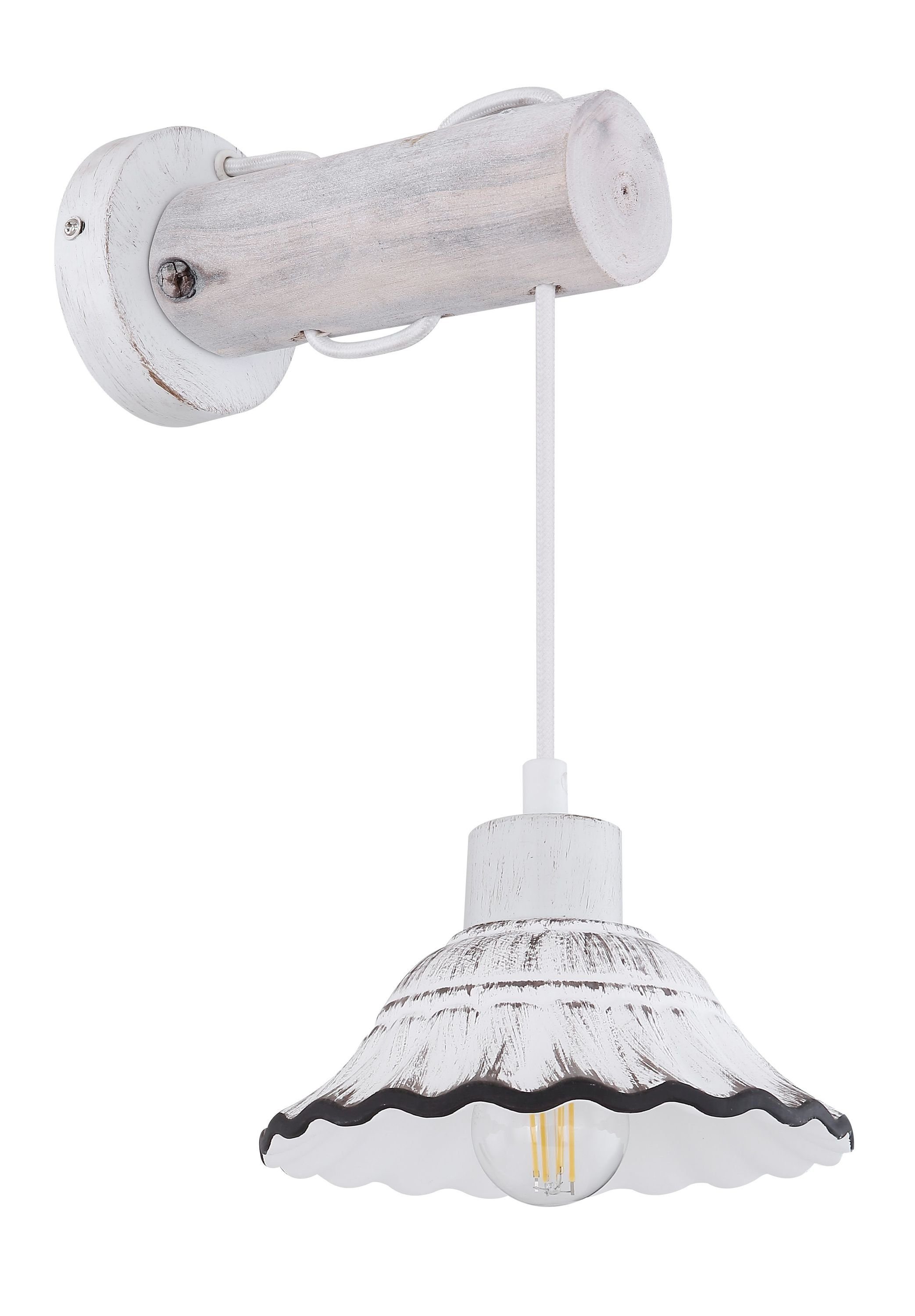 BH JOWITA Wandleuchte, LEUCHTEN Lighting Wandleuchte 17x32 GLOBO GLOBO Wandleuchte weiß cm 17x32 cm) (BH