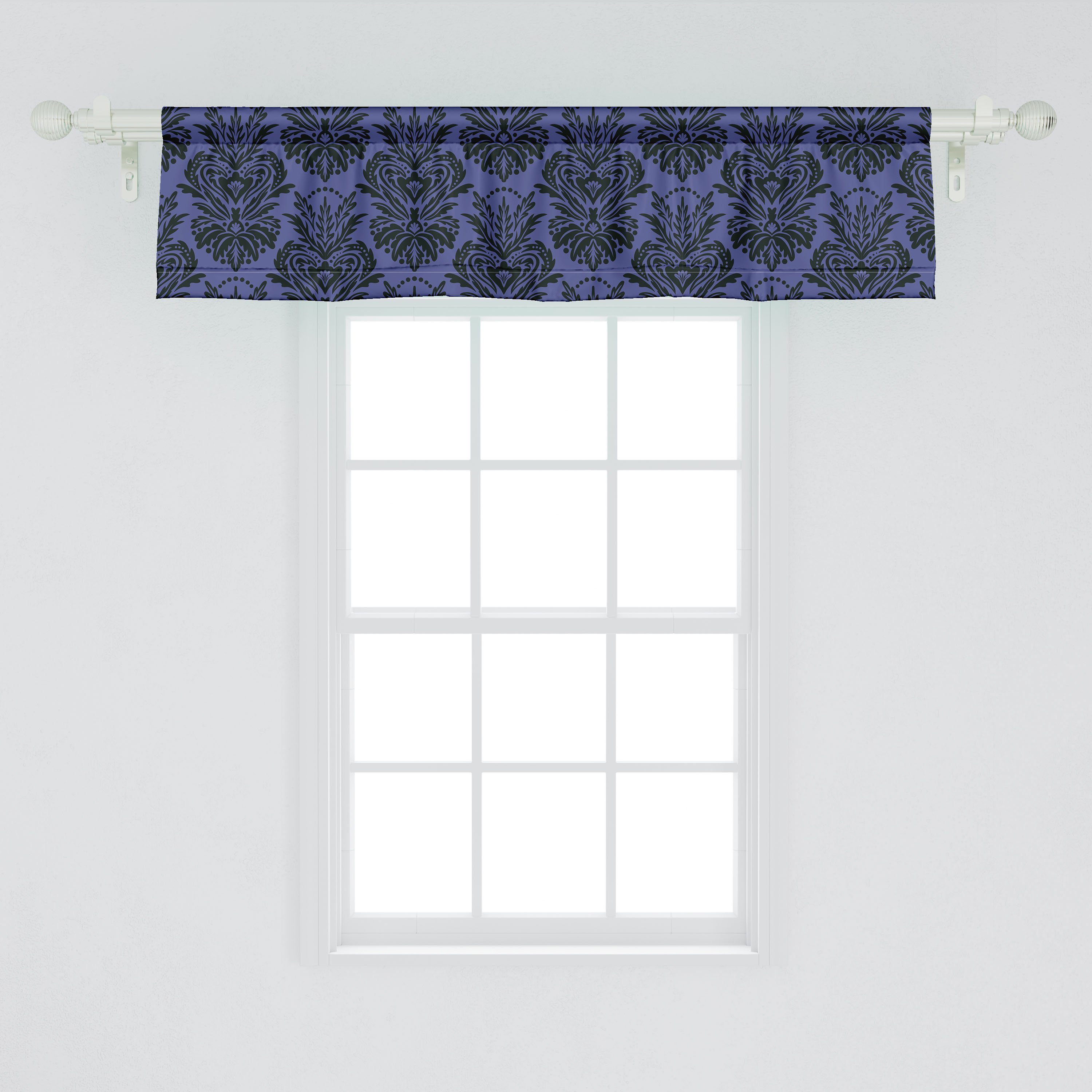 Scheibengardine Vorhang Volant Schlafzimmer Dekor für Tupfen-Damast-Inspired Abakuhaus, mit Stangentasche, Microfaser, Küche Abstrakt