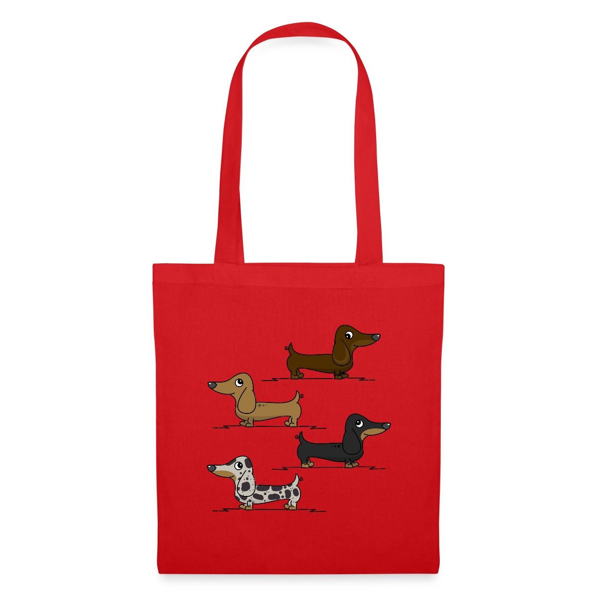 Henkeltasche Dackel Dackeln Hund Geschenk Für Hundebesitzer Zwergdackel Stoffbeutel