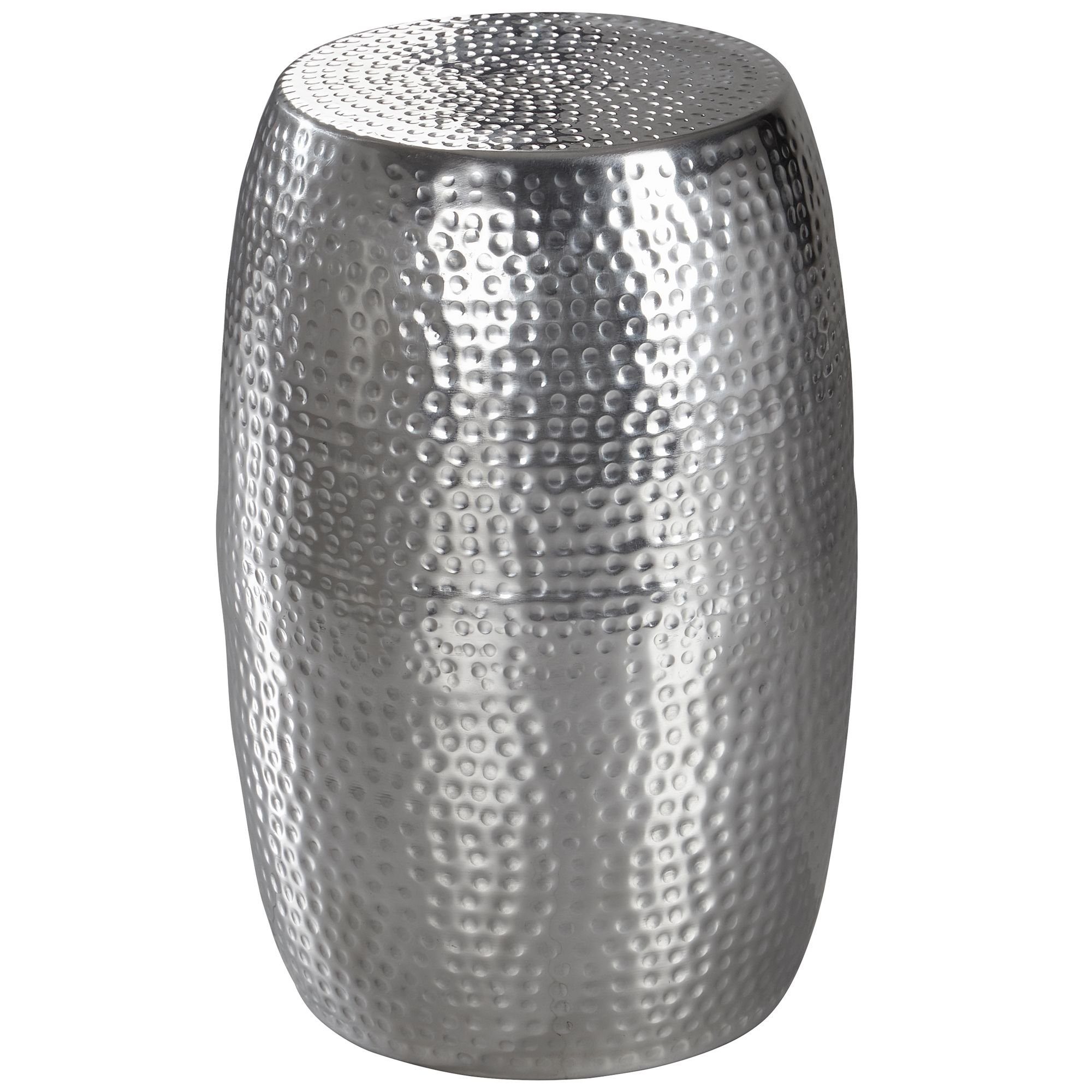 Beistelltisch Beistelltisch 30x49,5x30cm Aluminium Silber Dekotisch orientalisch