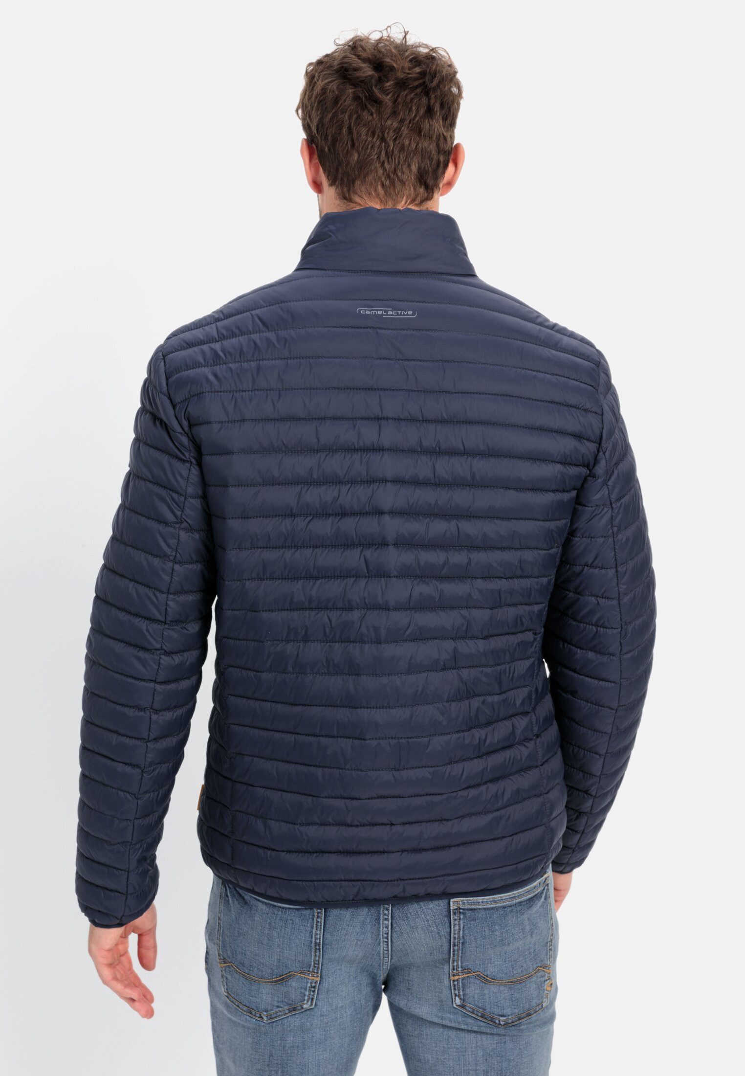 camel active Steppjacke aus recyceltem Polyamid Langarm Stehkragen Markenlo günstig online kaufen