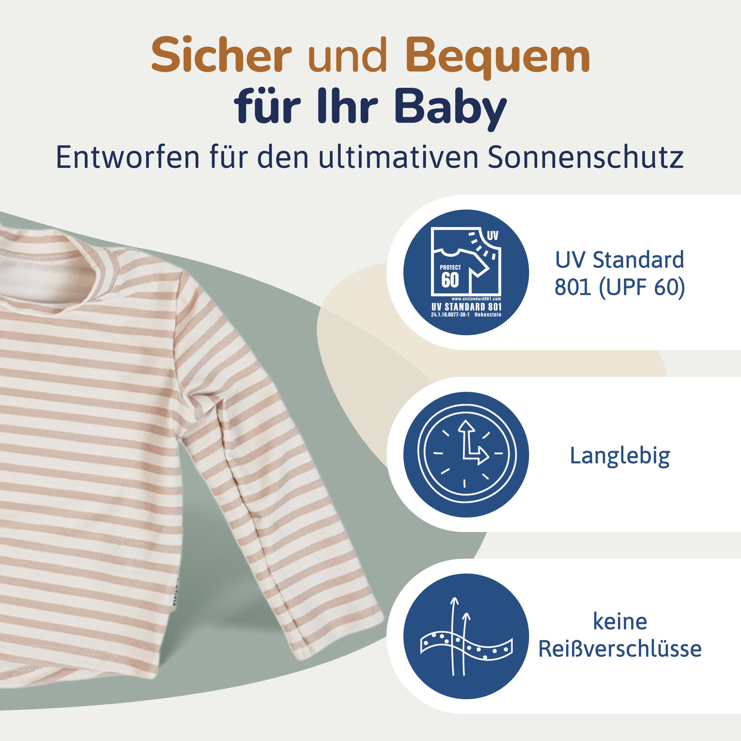 Hinzling Rash Guard UV Shirt Kinder Langarm & UPF 60 Sonnenschutz