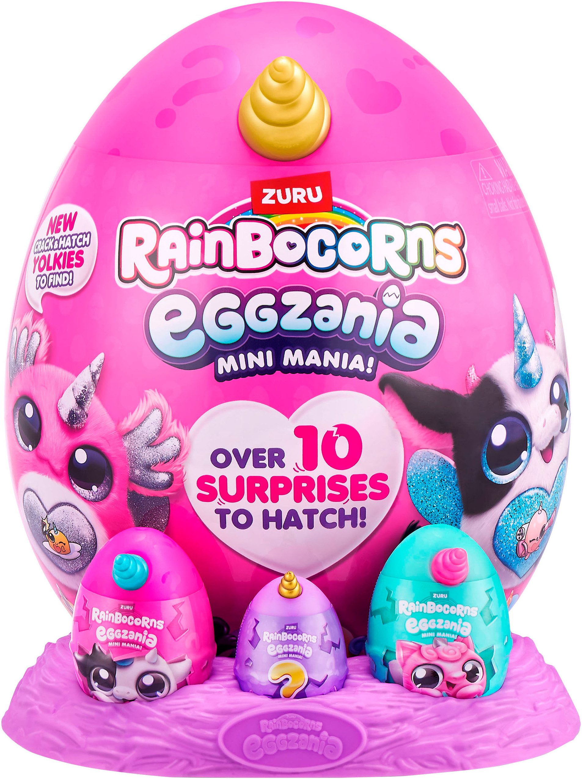 RainBoCorns Plüschfigur Rainbocorns, Eggzania Mini Mania, Lieferung erfolgt sortiert (unterschiedliche Charaktere)