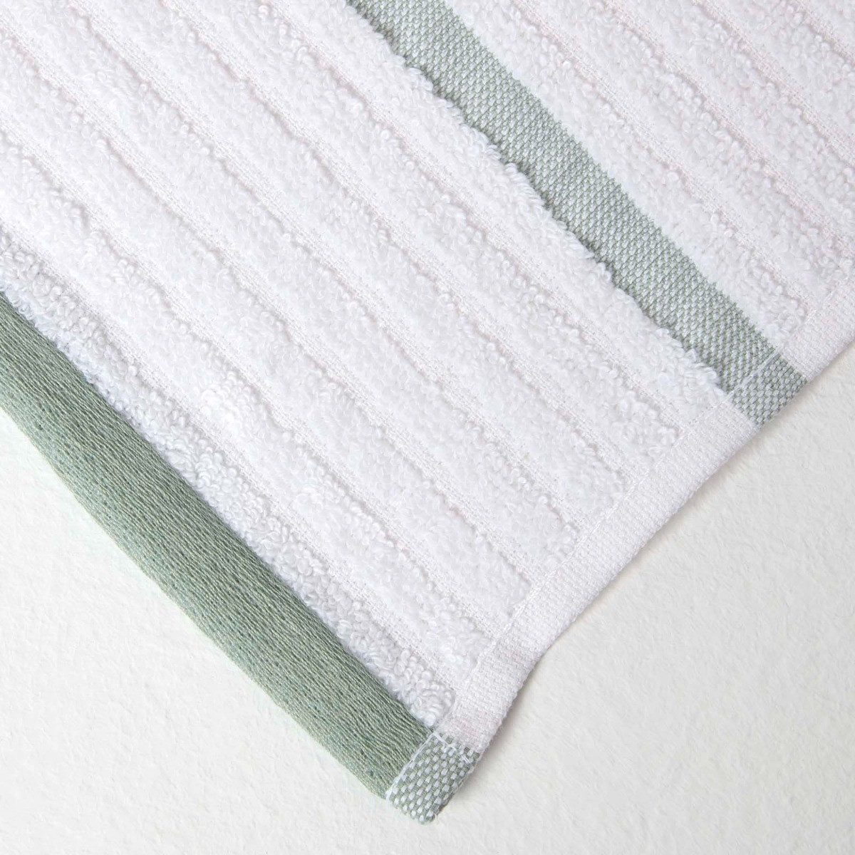 Homescapes Geschirrtuch 2er-Set Geschirrtücher weiß-grün, 100% Baumwolle günstig online kaufen